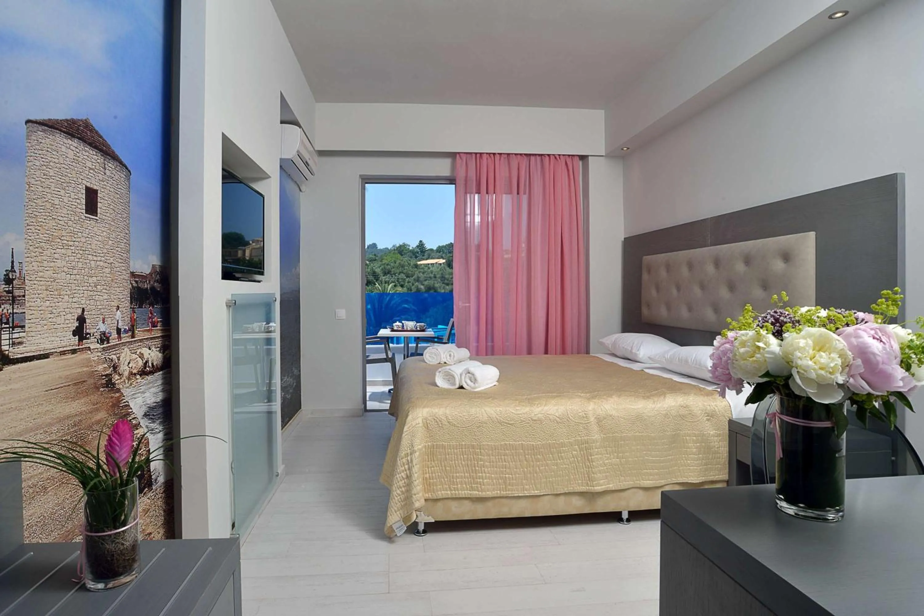 Bed in TRYP by Wyndham Corfu Dassia