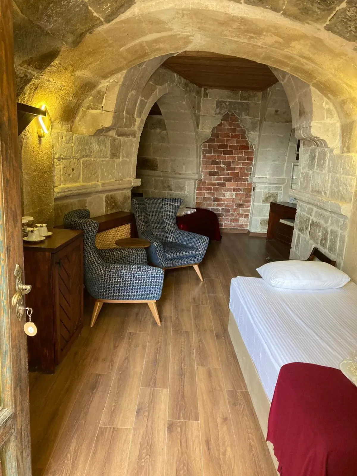 Bed in Mimi Cappadocia Luxury Cave Hotel