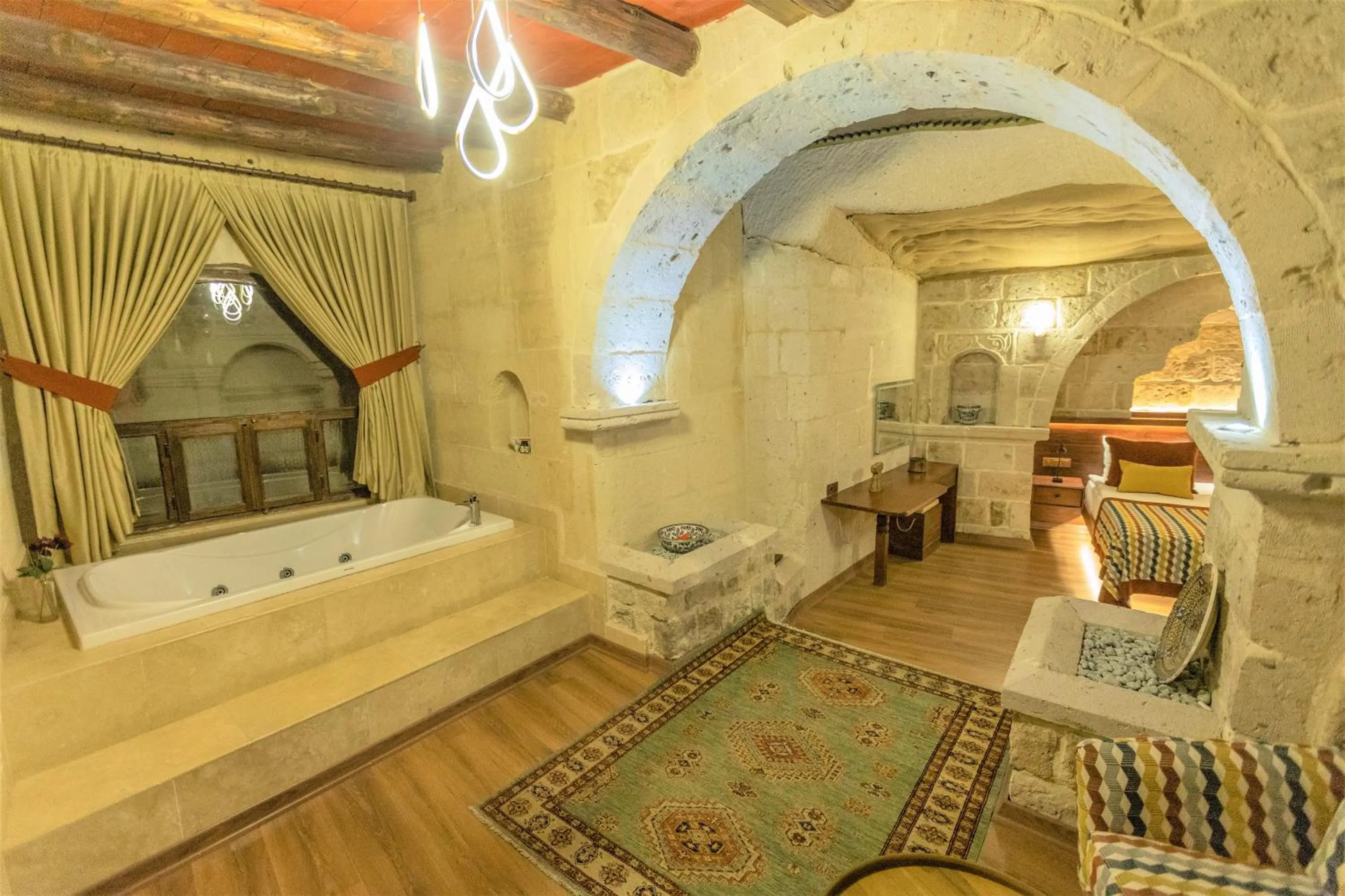 Bed in Mimi Cappadocia Luxury Cave Hotel