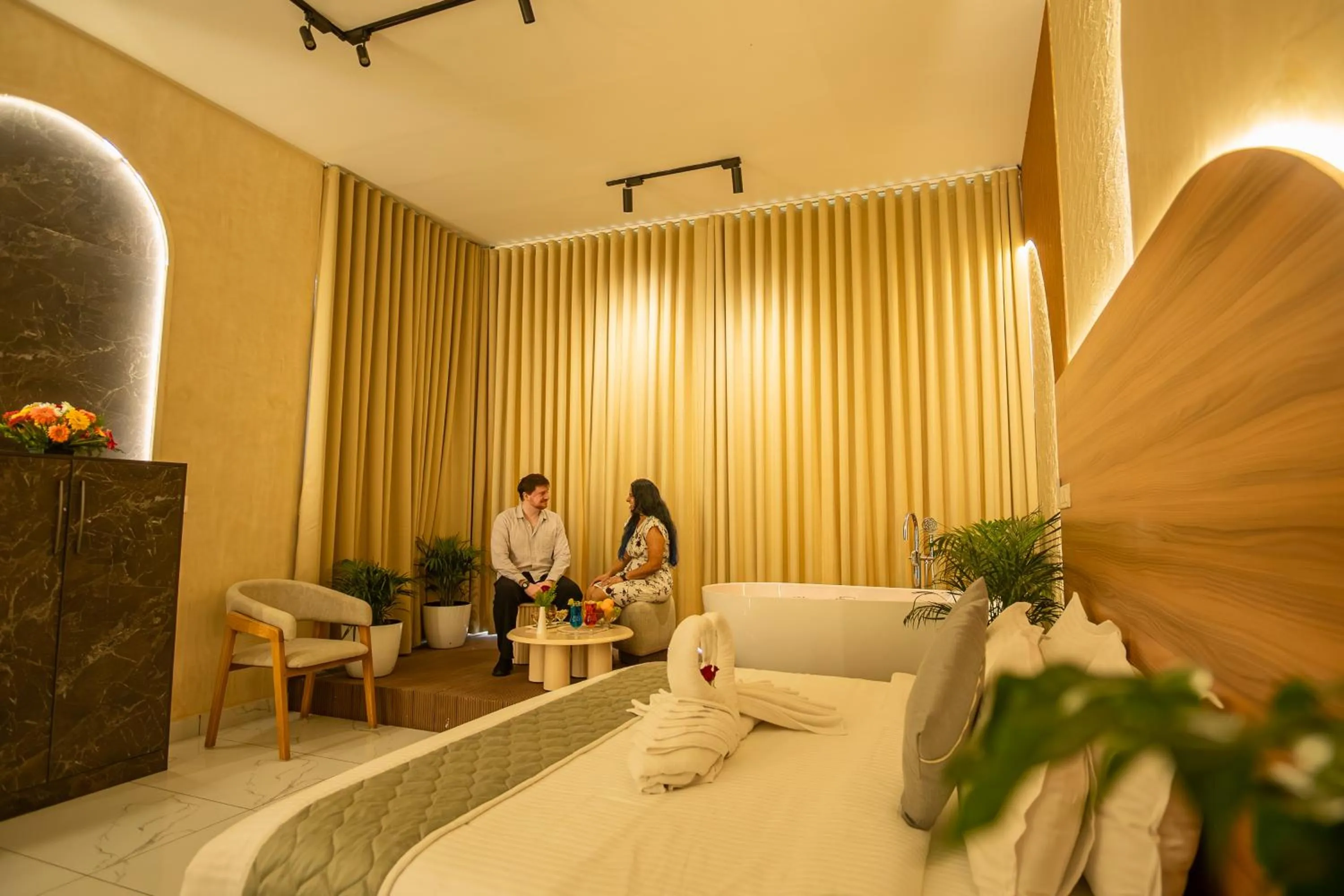 Bed in Eden Woods Resorts and Spa