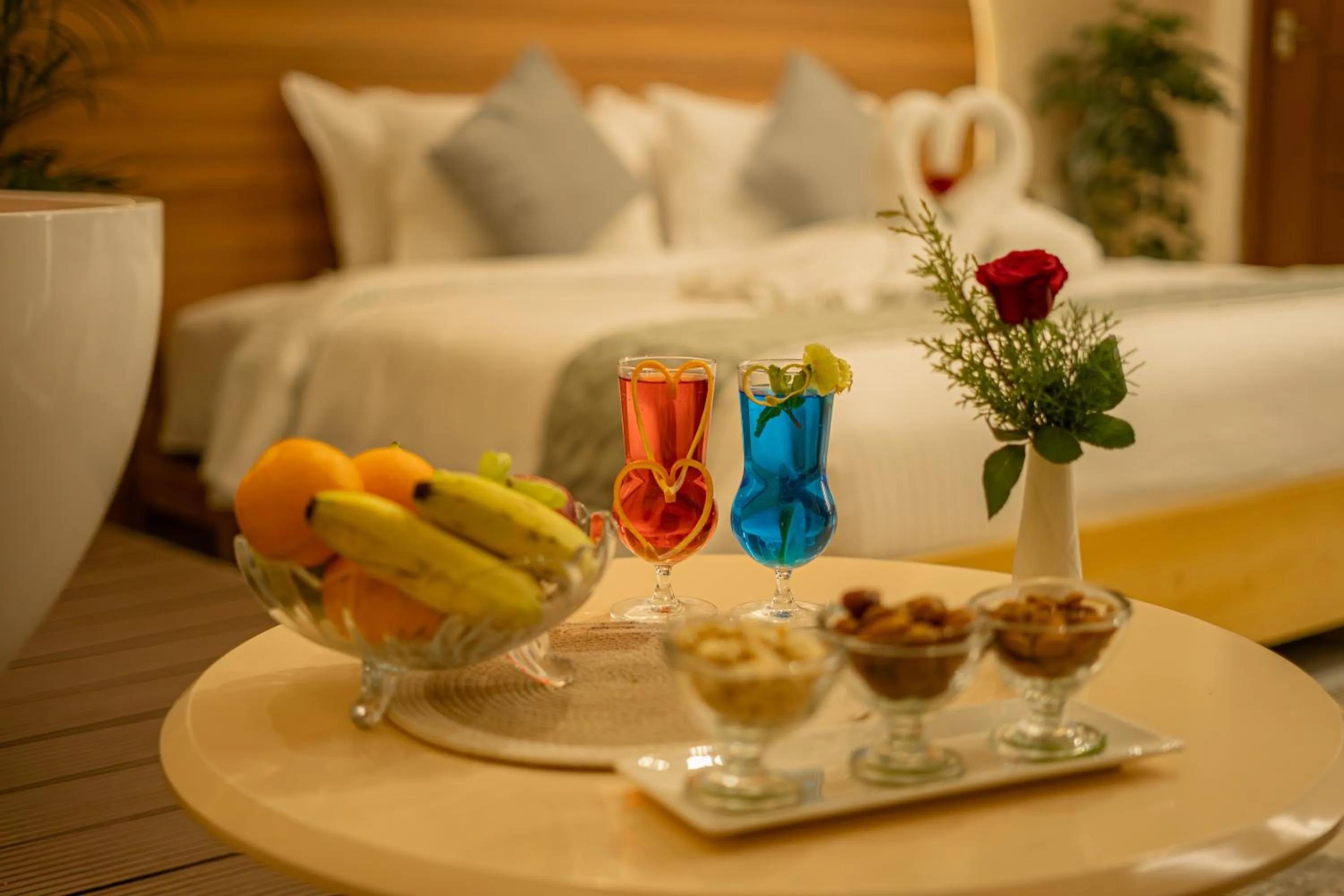 Bed in Eden Woods Resorts and Spa