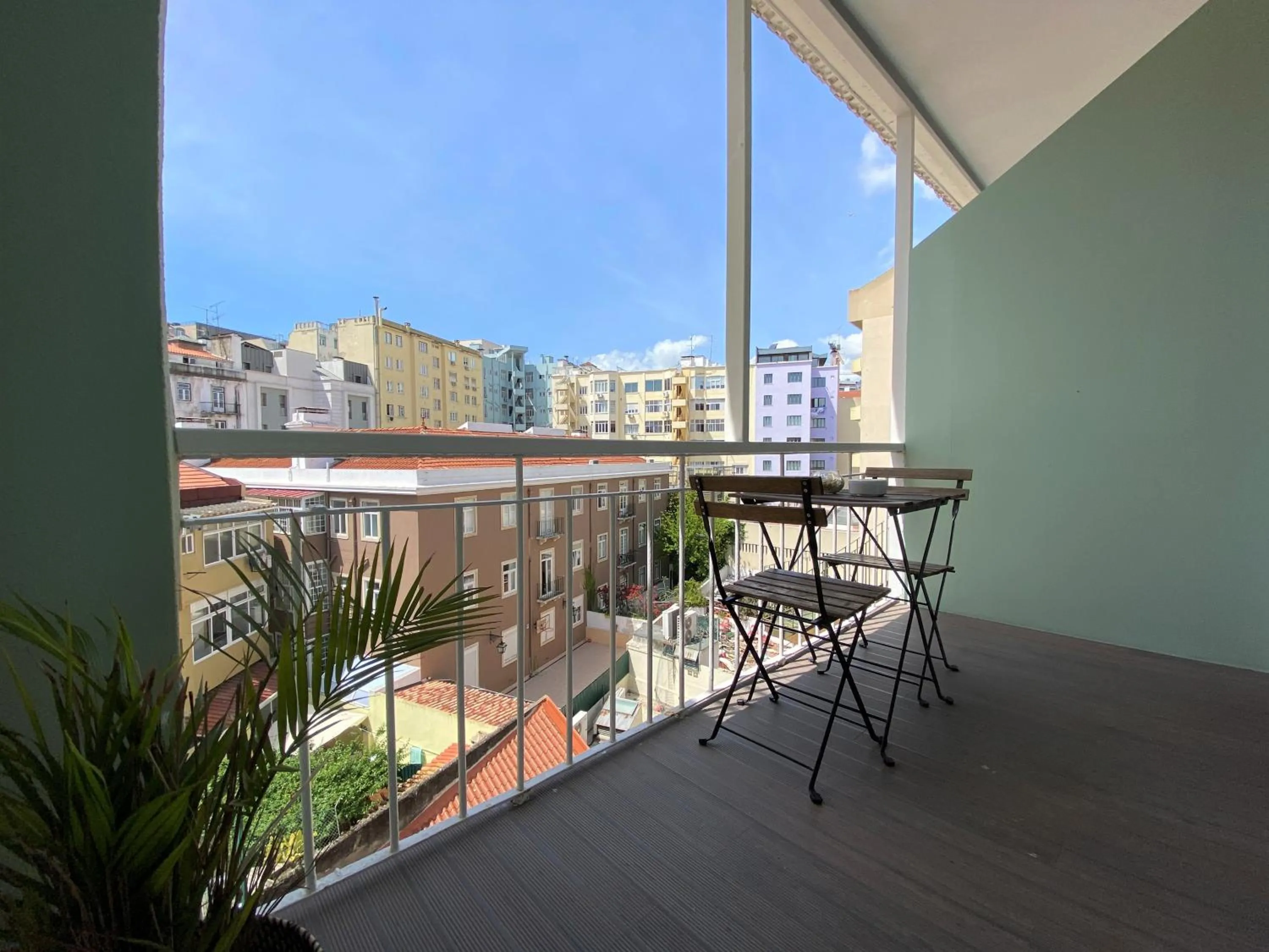 Balcony/Terrace in Liv'in Lisbon Hostel