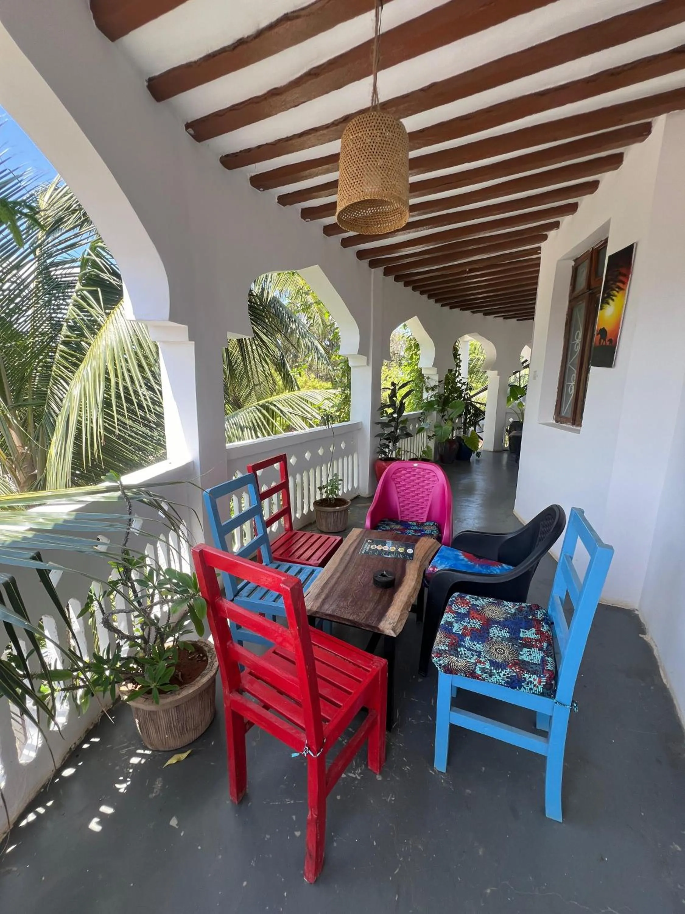Patio in Light of Zanzibar Hotel