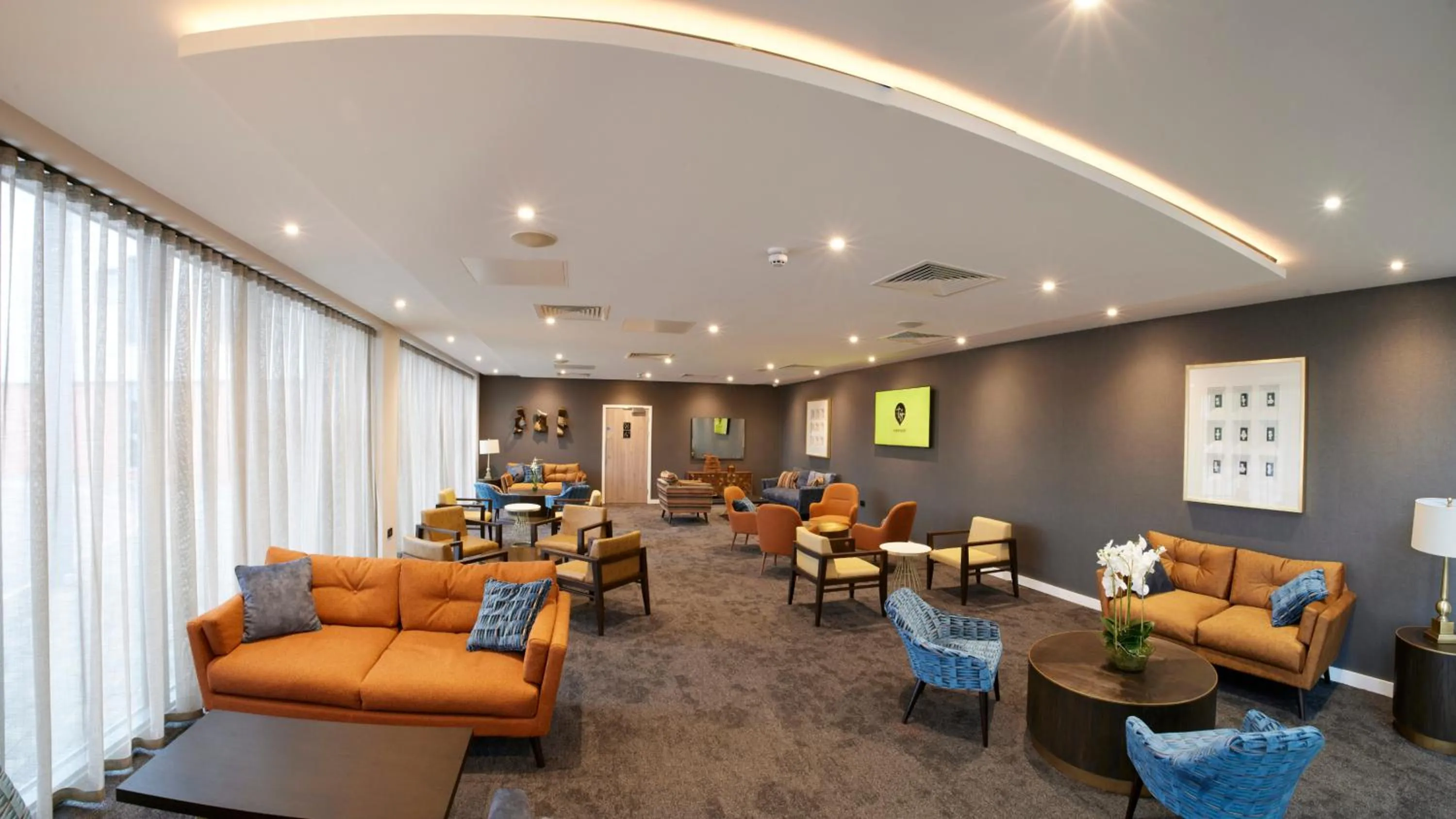 Seating area in Tŷ Newport