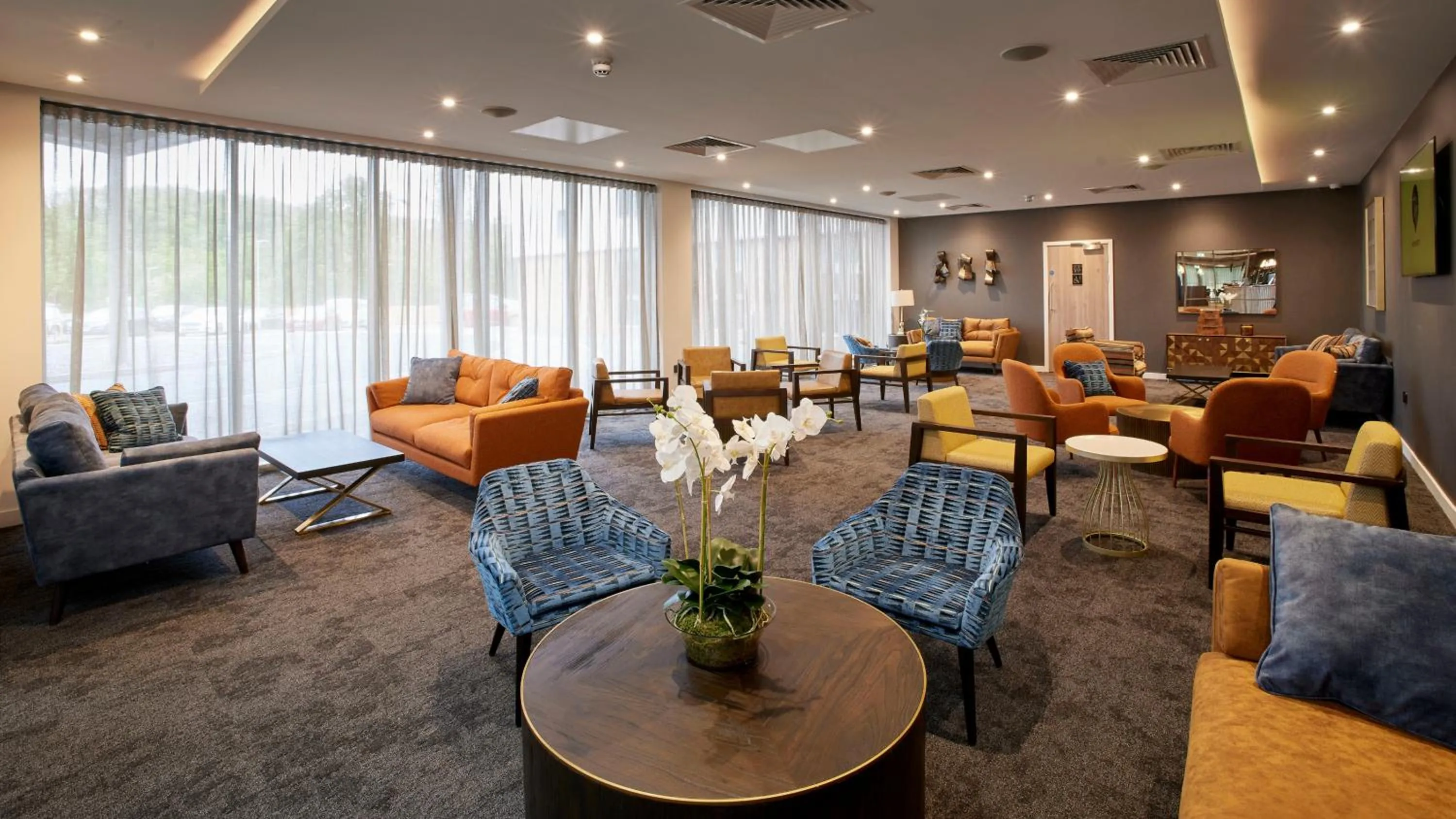 Seating area in Tŷ Newport