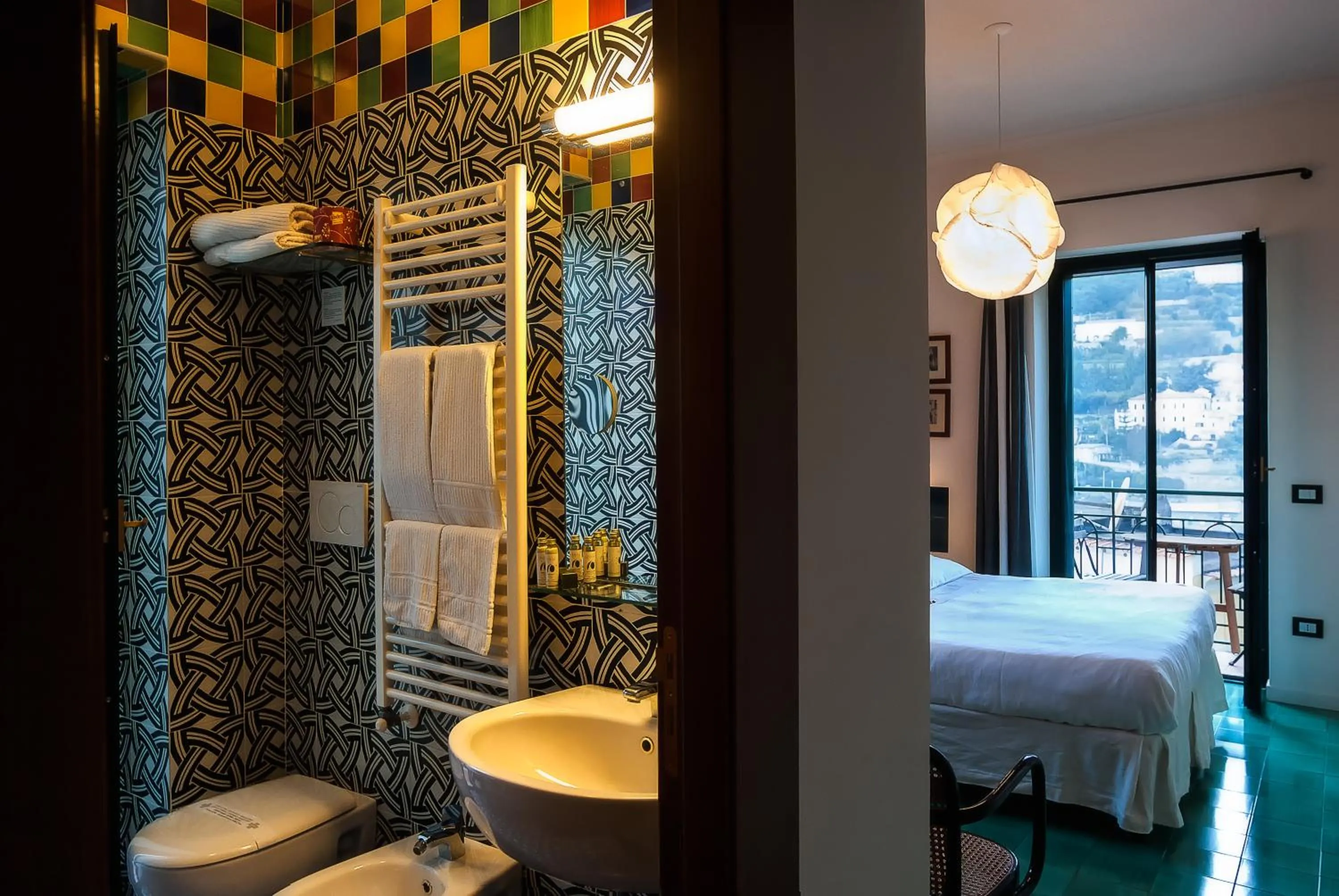 Bathroom, Bed in La Moresca