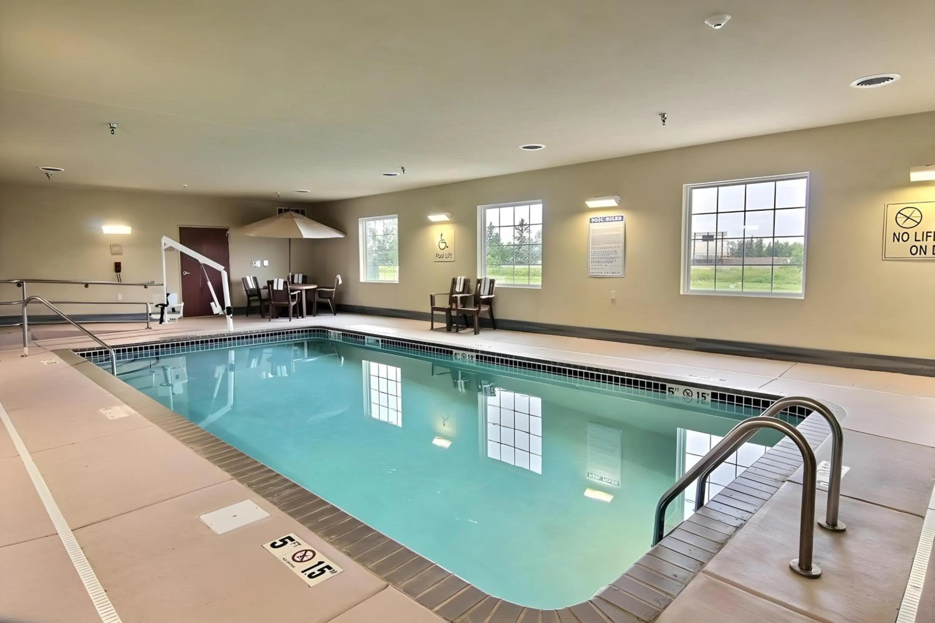 Pool view in AmeriVu inn and Suites - Crookston