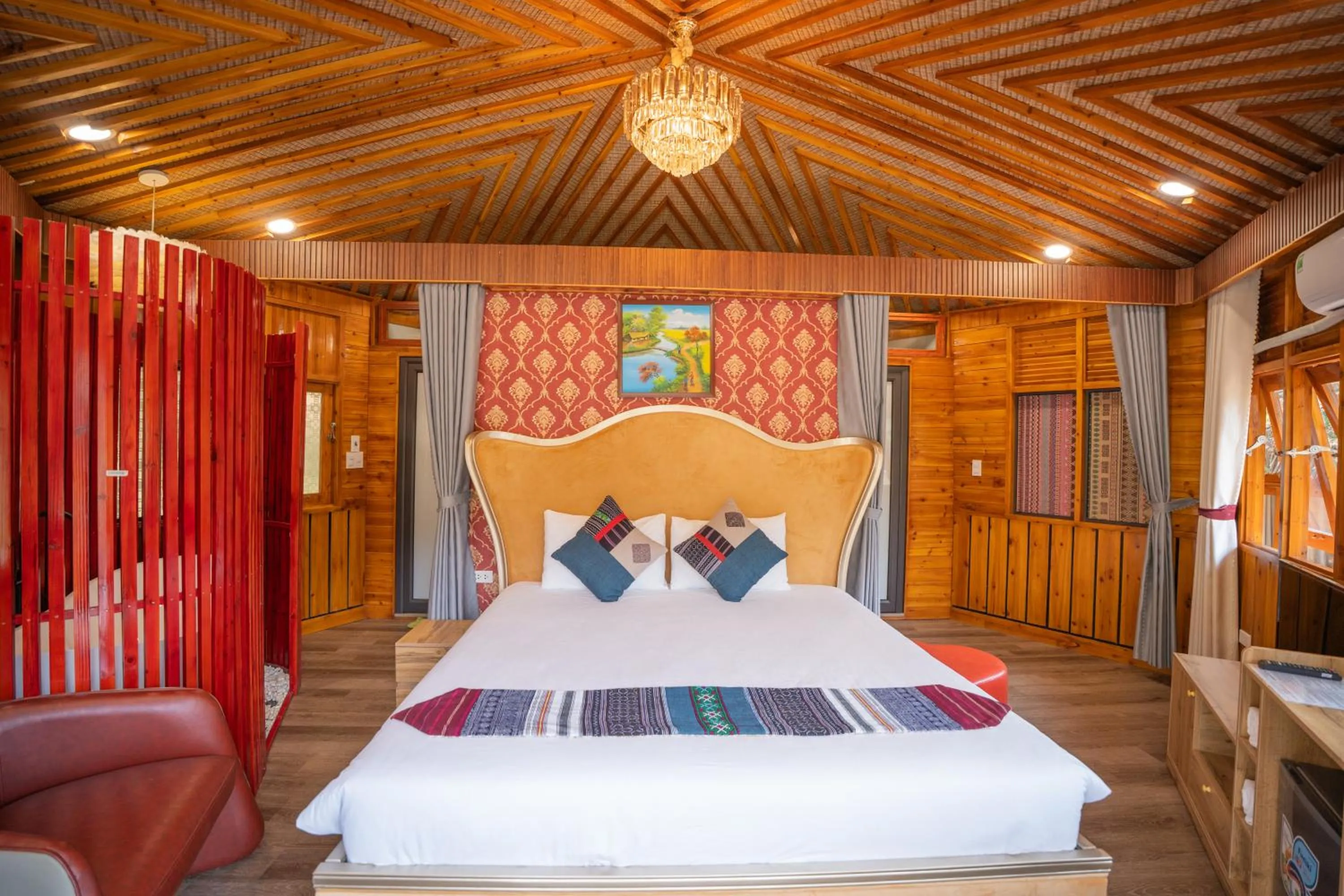 Bed in Sinai Bungalow & Hotel SaPa