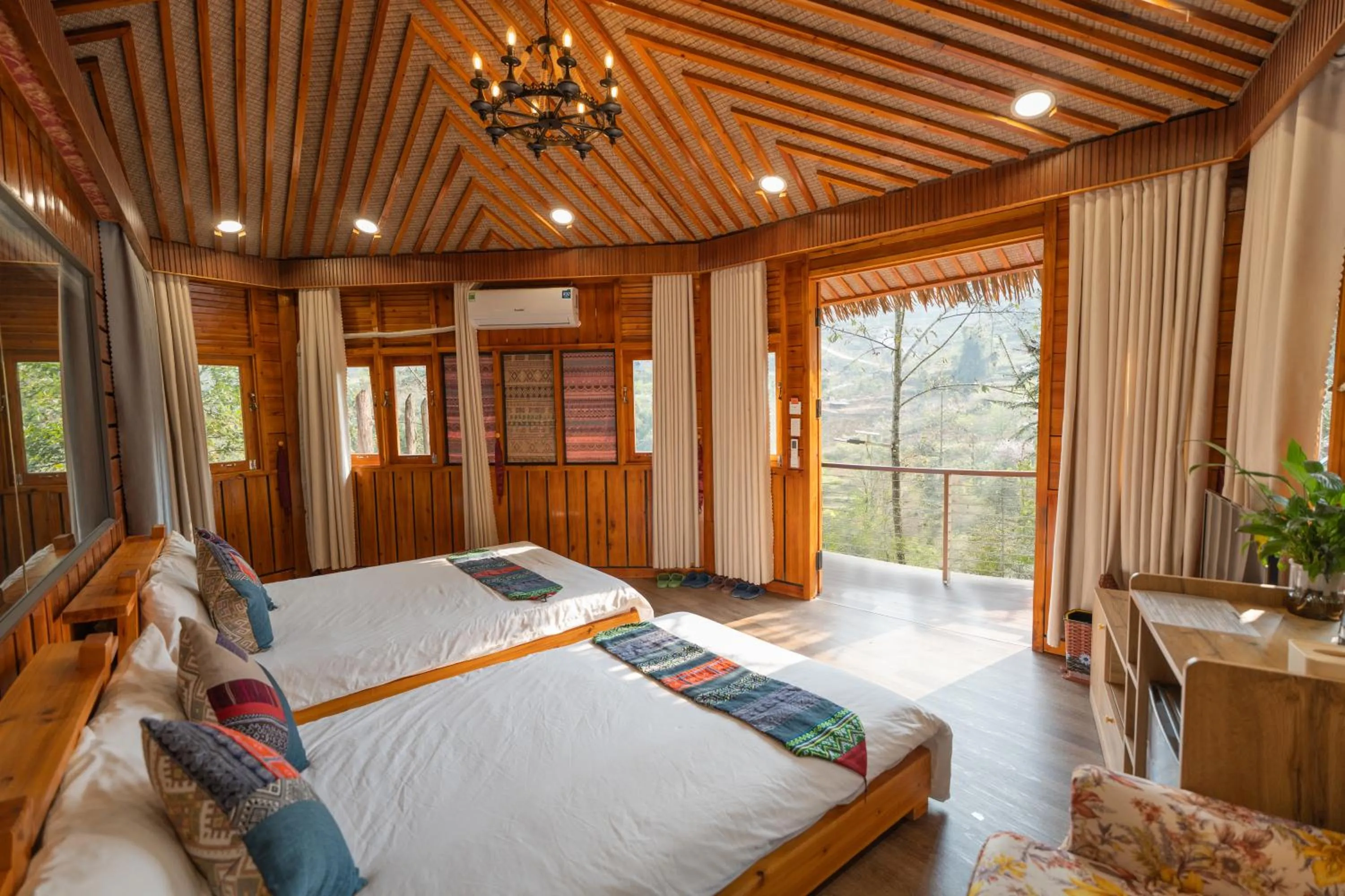 Bed in Sinai Bungalow & Hotel SaPa