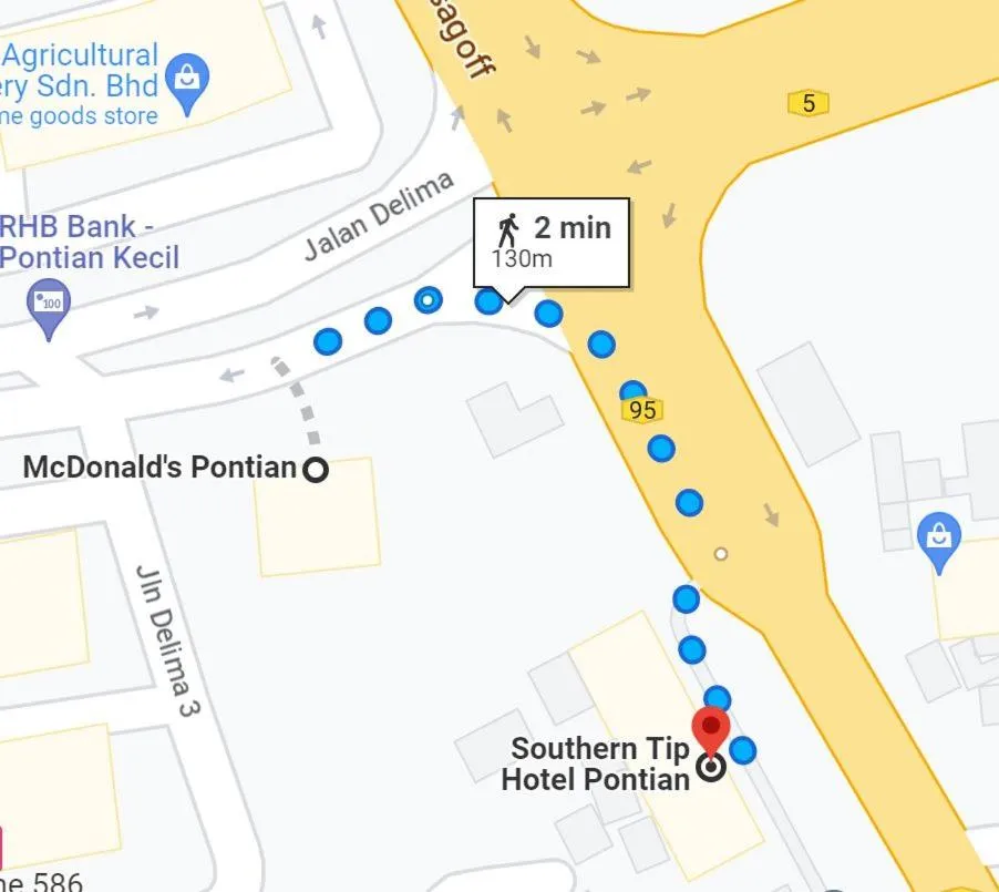 Nearby landmark in Southern Tip Hotel - City & 100m walk to McDonald's & FREE DOBI