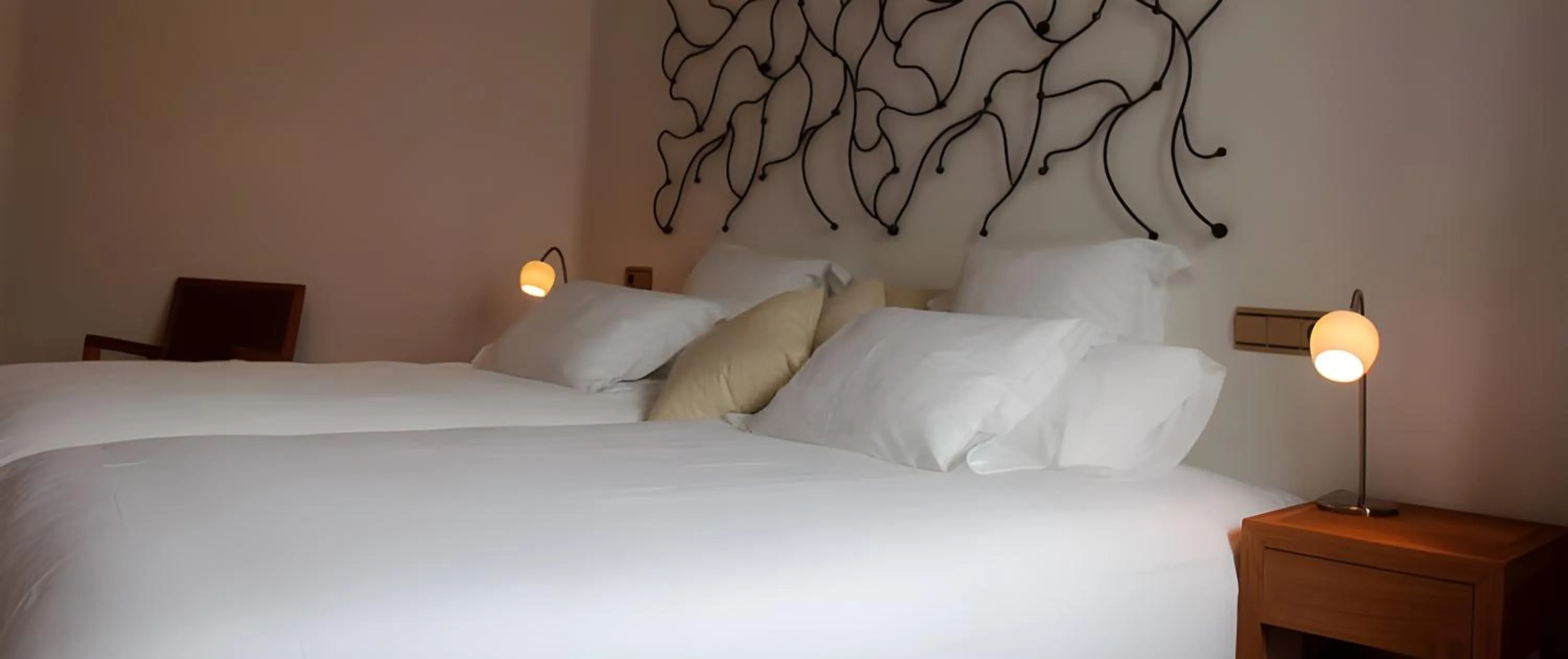 Bed in Hotel Rural Quercus Tierra