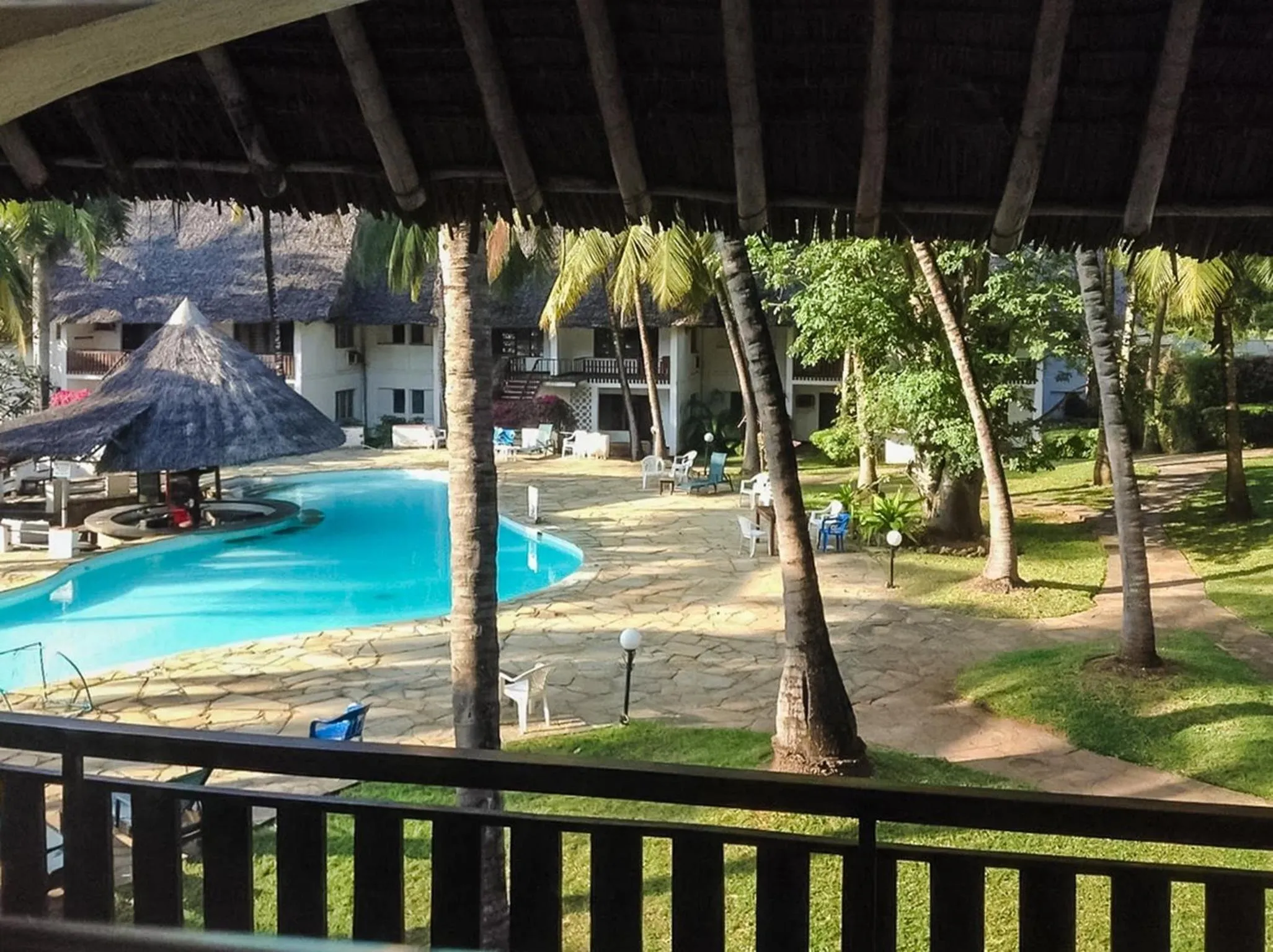 Pool view in Milele Beach Hotel