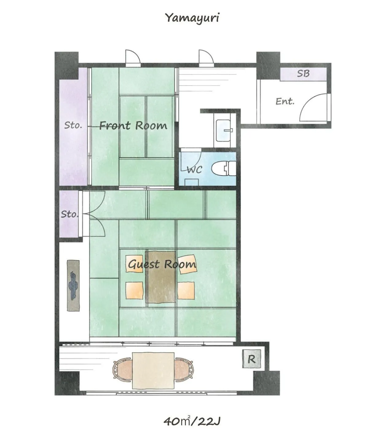 Floor plan in Hakone Ashinoko Bikeikan 箱根芦ノ湖 美景館