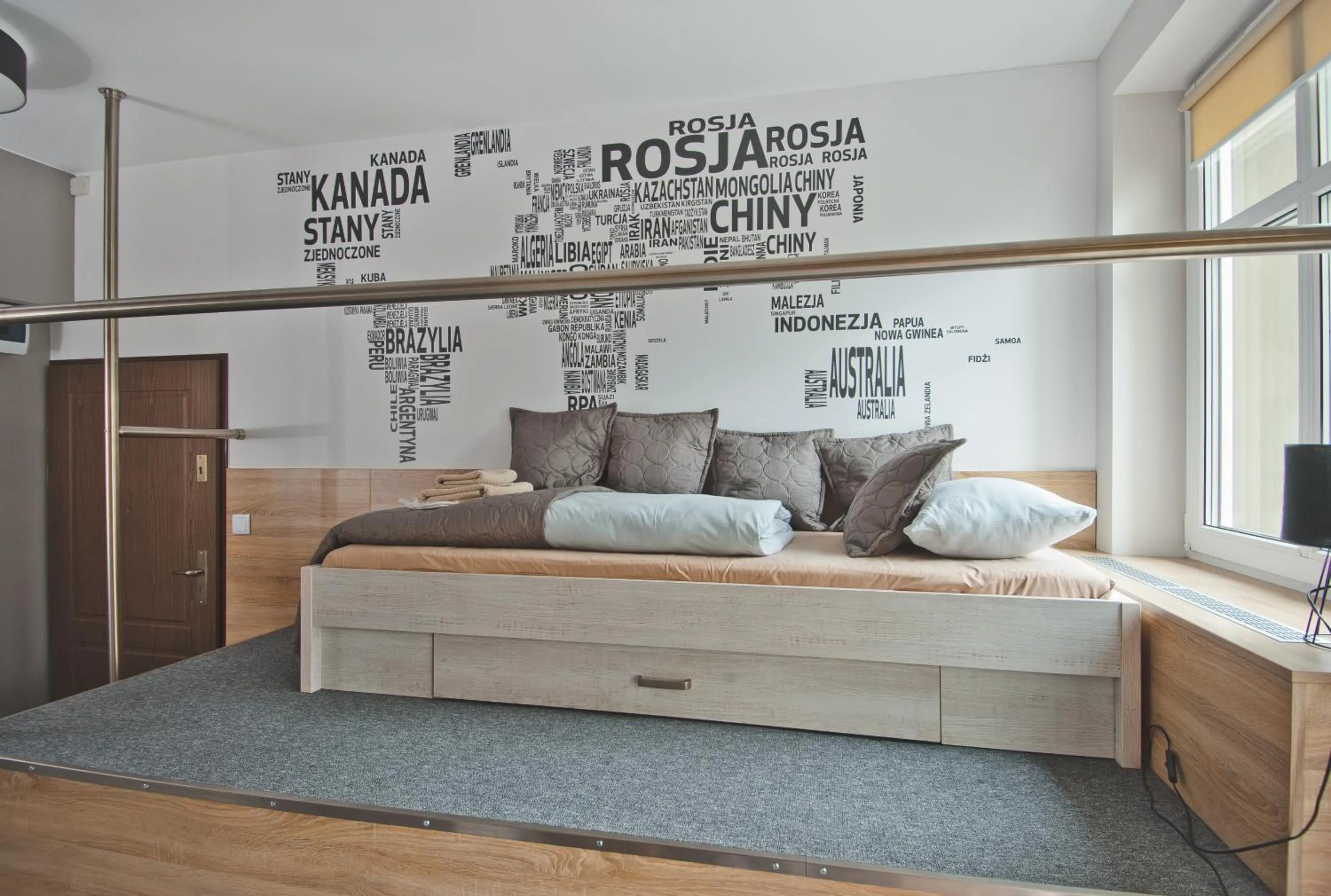 Seating area, Bed in Apartamenty Leszno