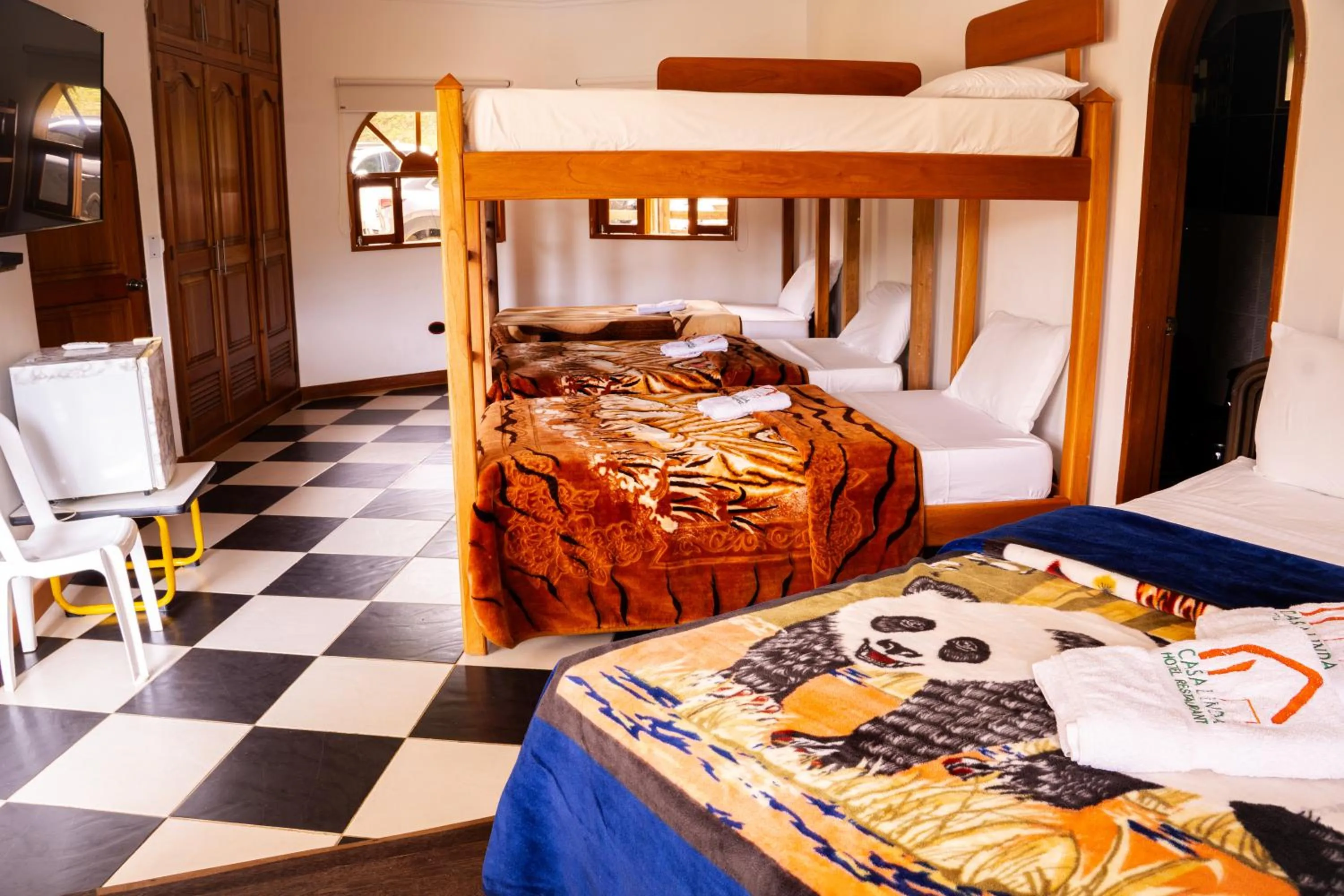 Bed in Hotel Casa Linda Guatape