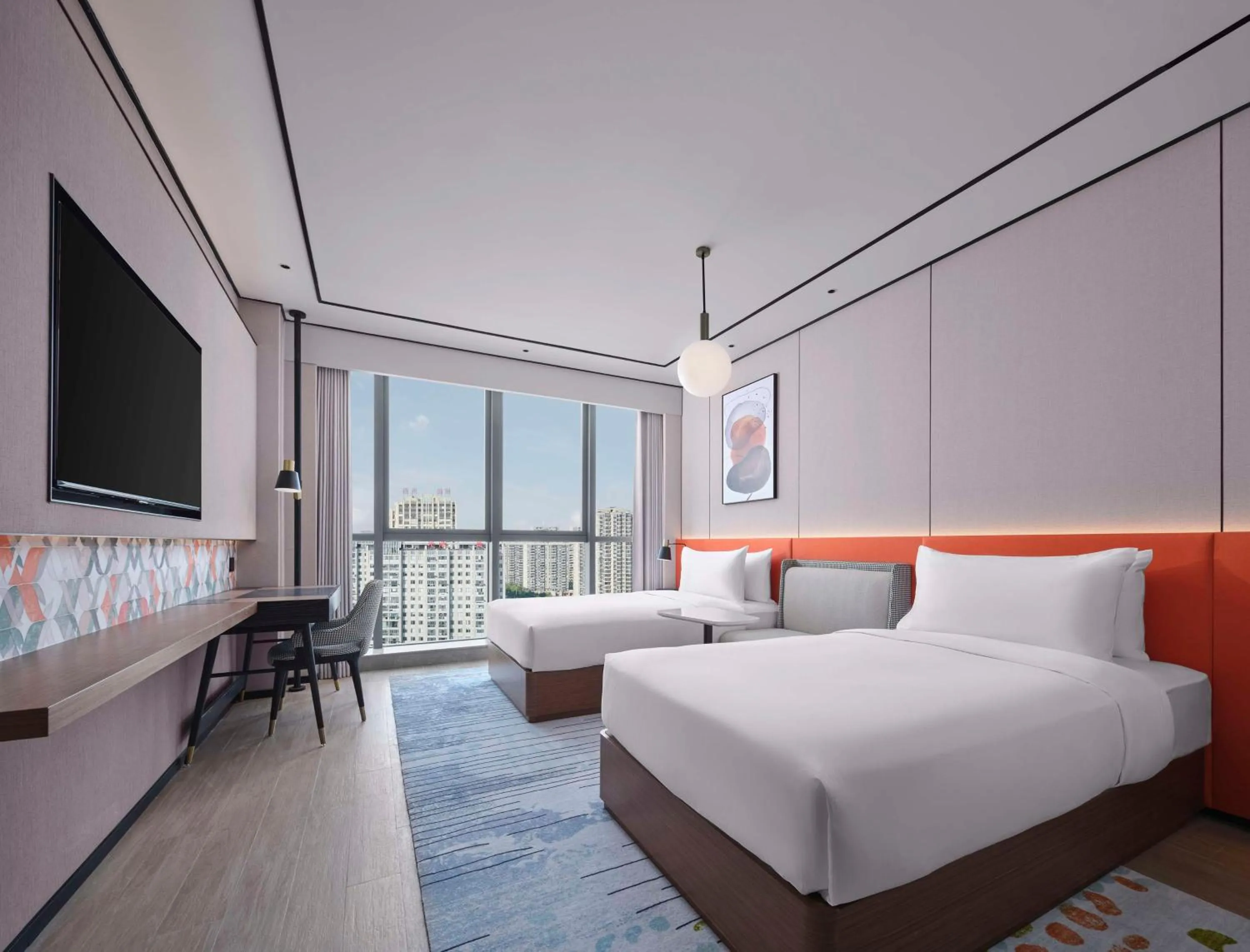 Bed in Hilton Garden Inn Nantong Rudong