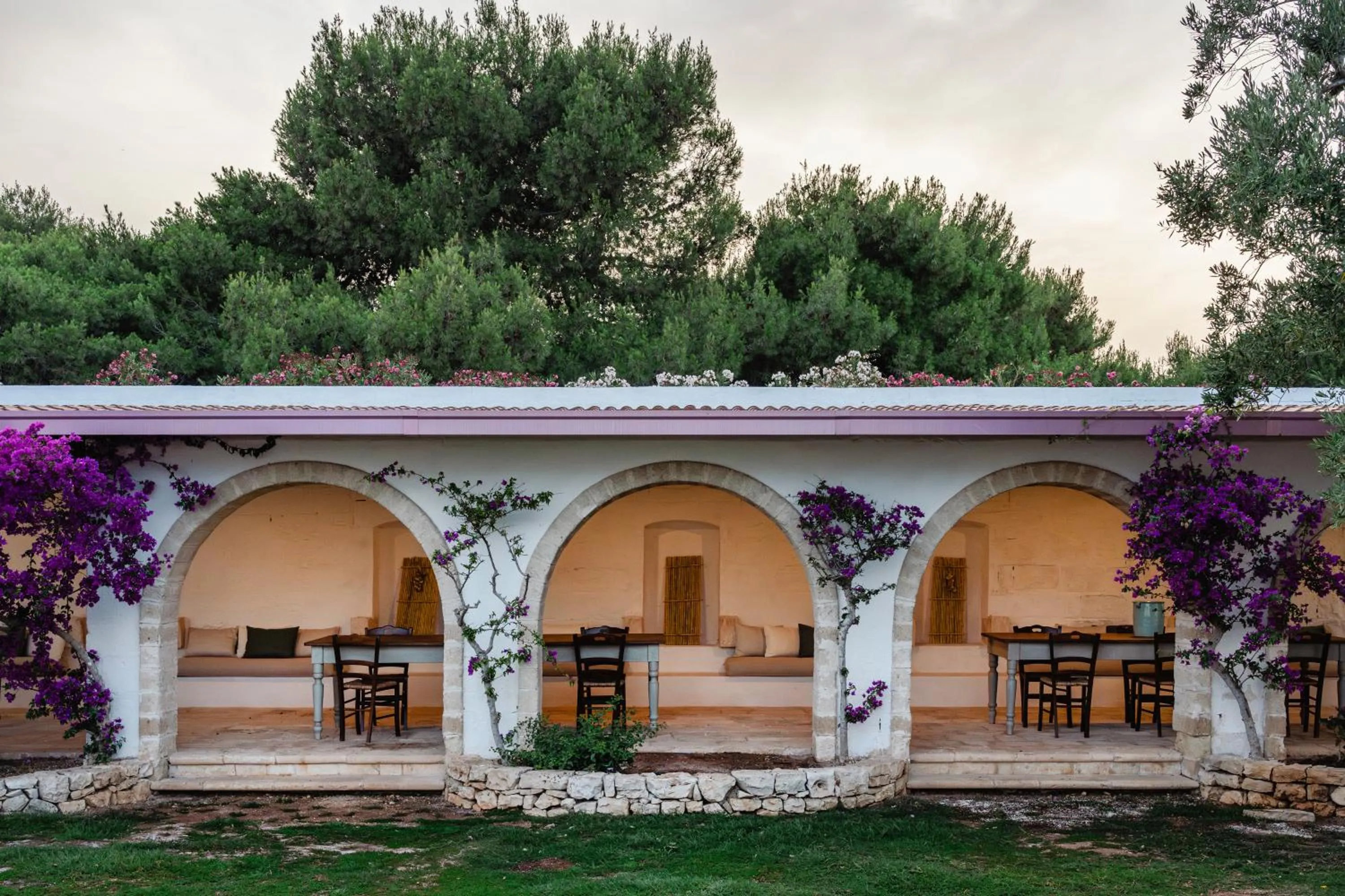 Inner courtyard view in Masseria Gorgognolo
