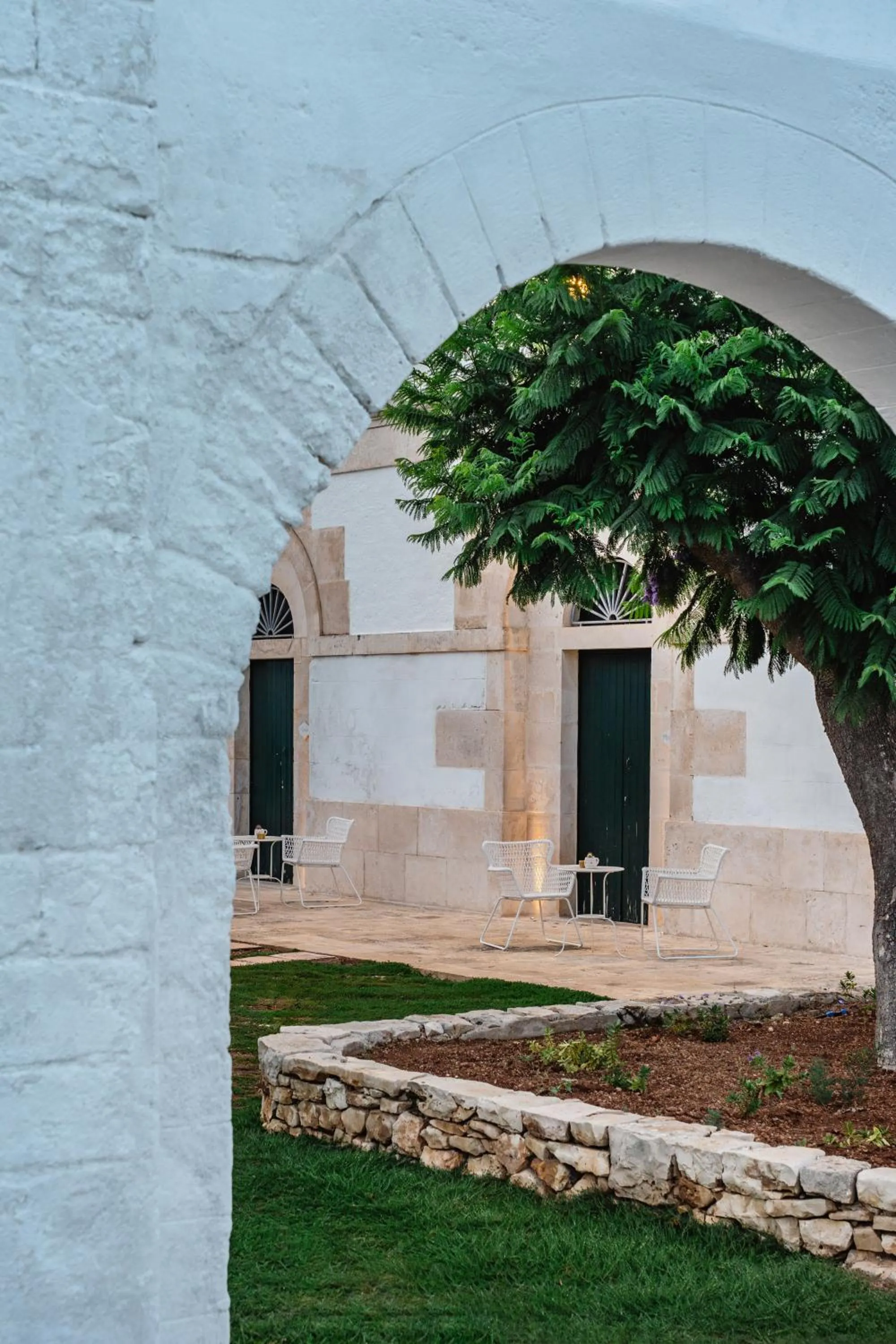 Inner courtyard view in Masseria Gorgognolo