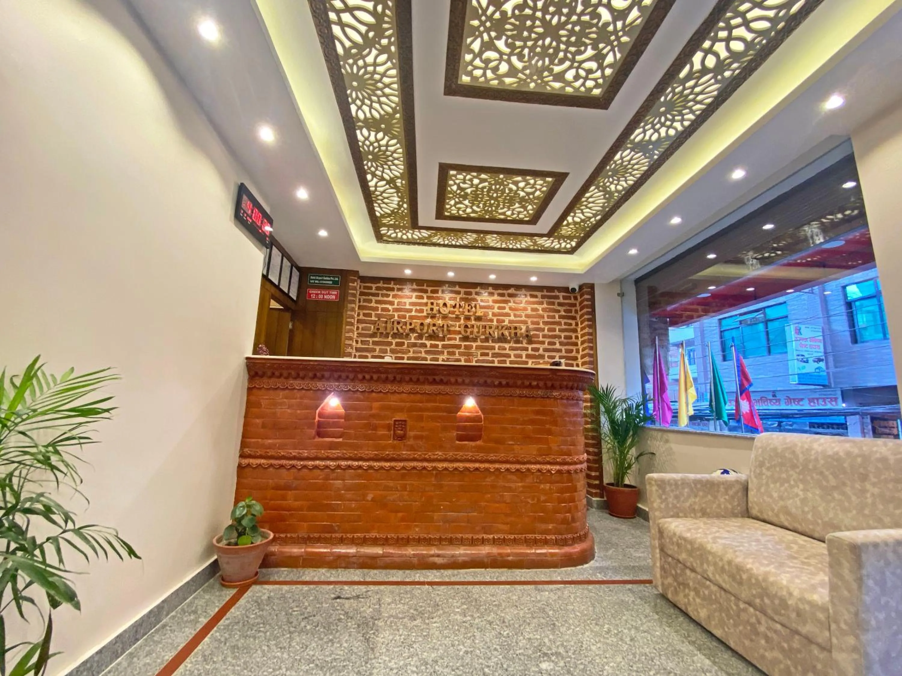 Lobby or reception in Hotel Airport Gurkha