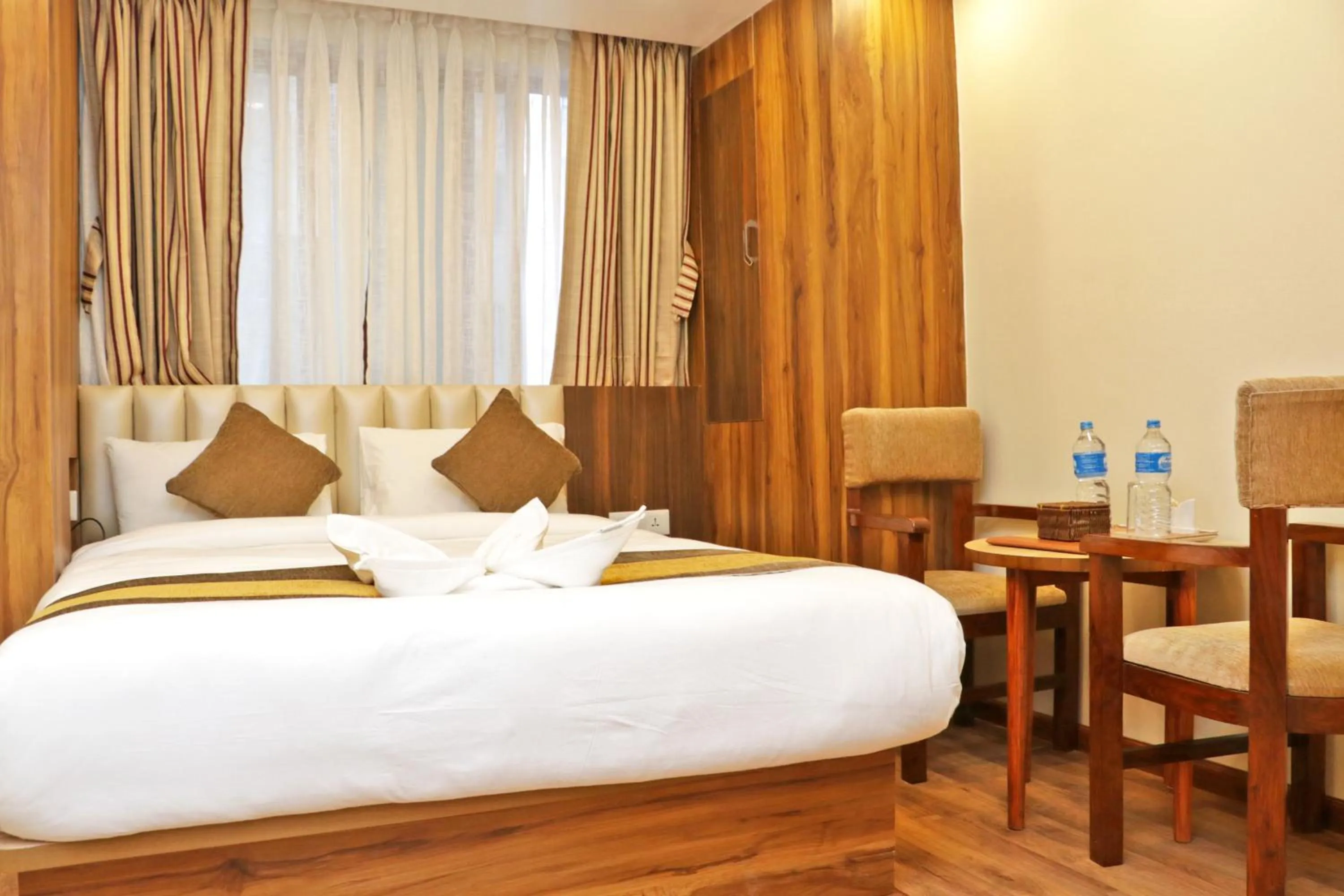 Bathroom, Bed in Hotel Airport Gurkha