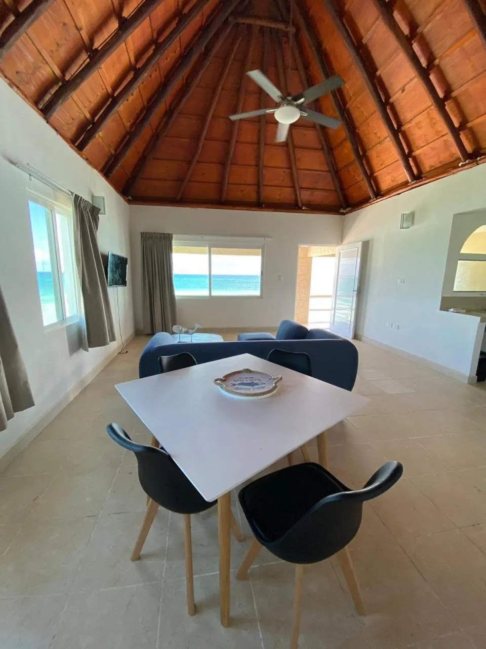 Dining area in Caleta Tankah