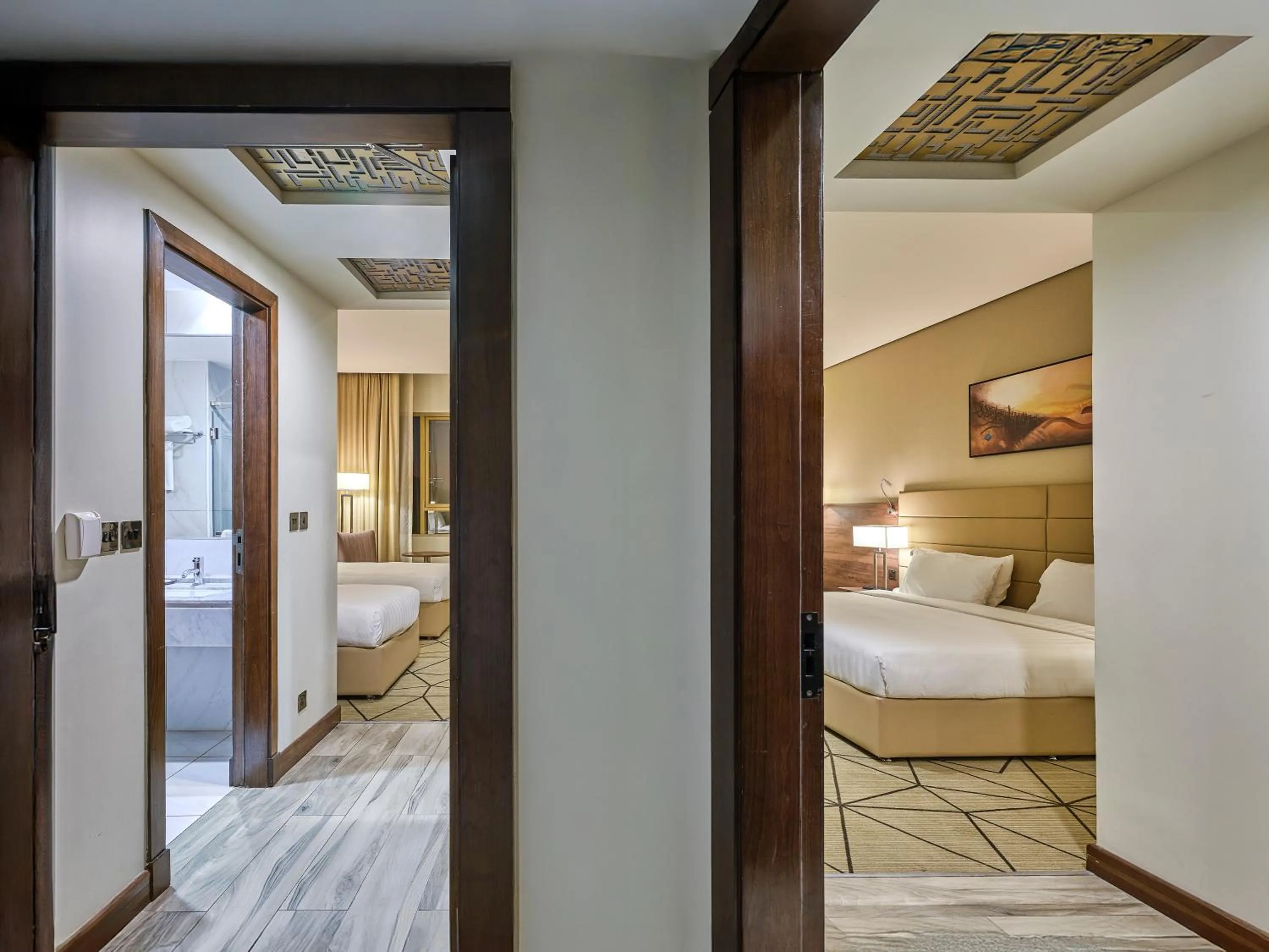 Bedroom, Bed in Wirgan Al Noor, Tapestry Collection by Hilton