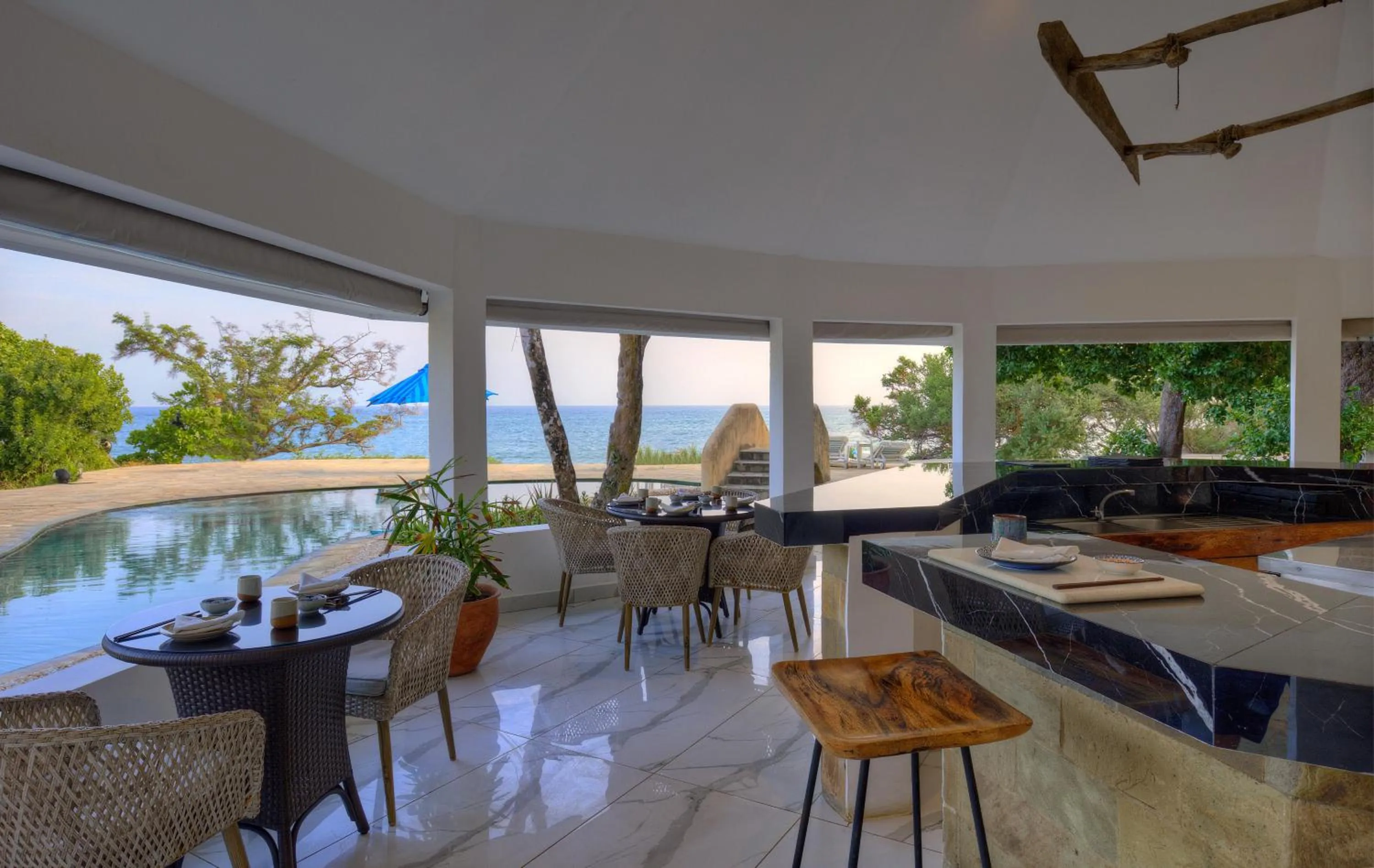 Dining area in Chale Island Resort