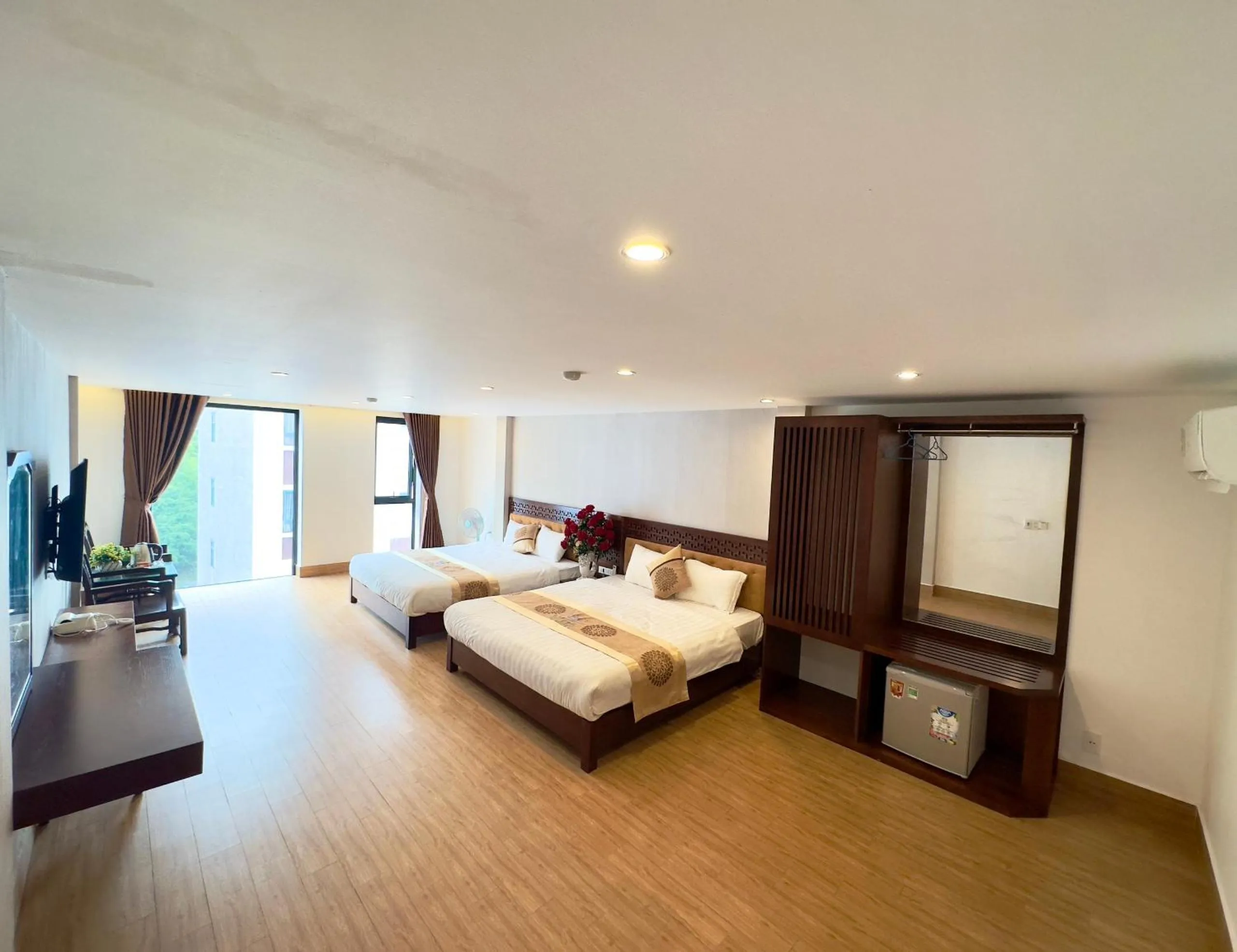 Bed in Romance hotel