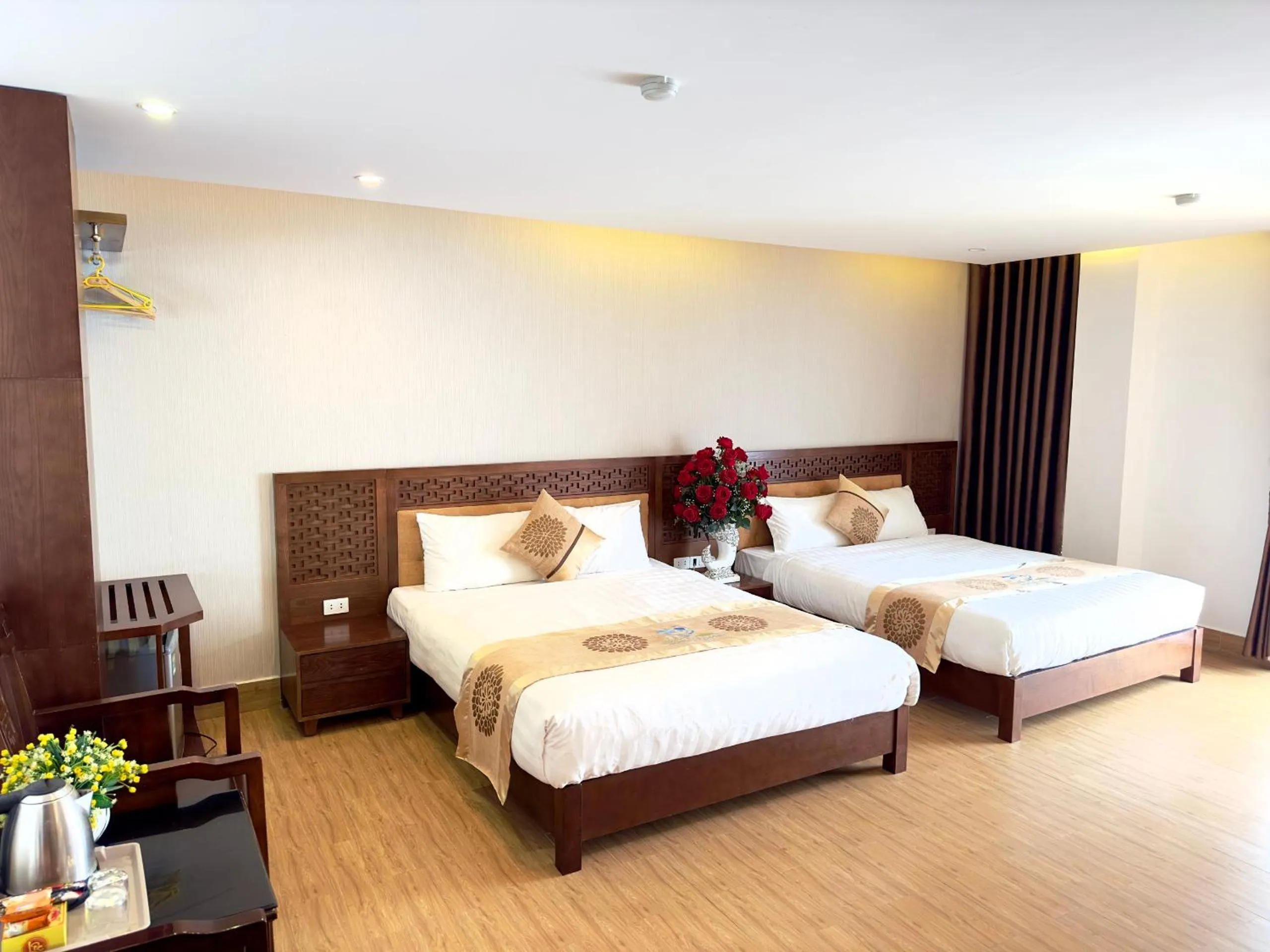 Bed in Romance hotel