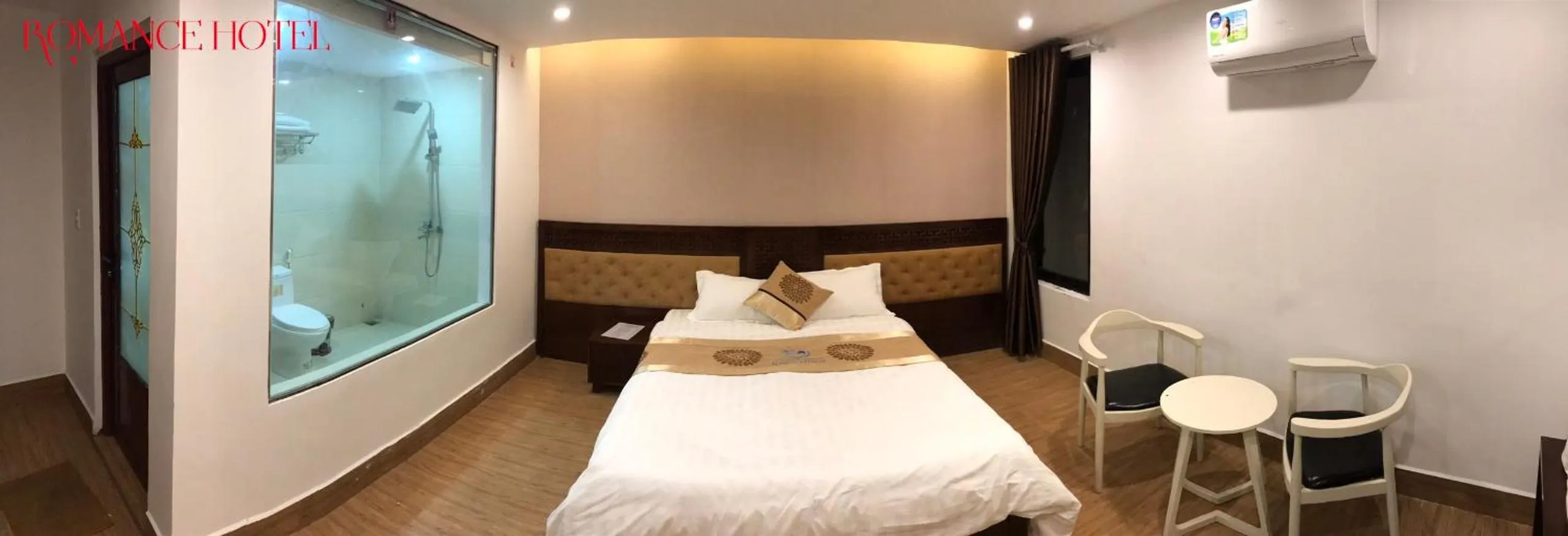 Bed in Romance hotel