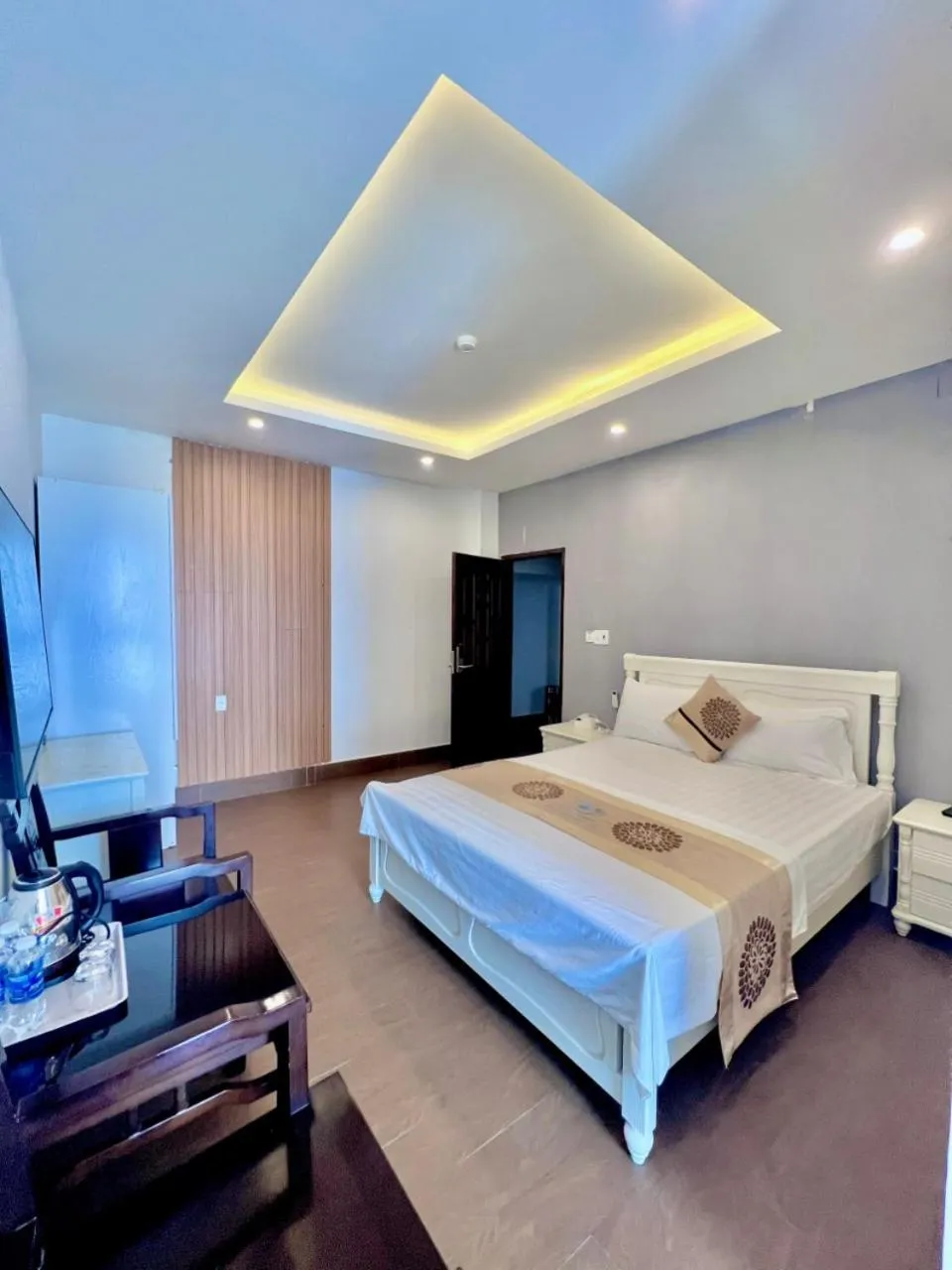 Bed in Romance hotel