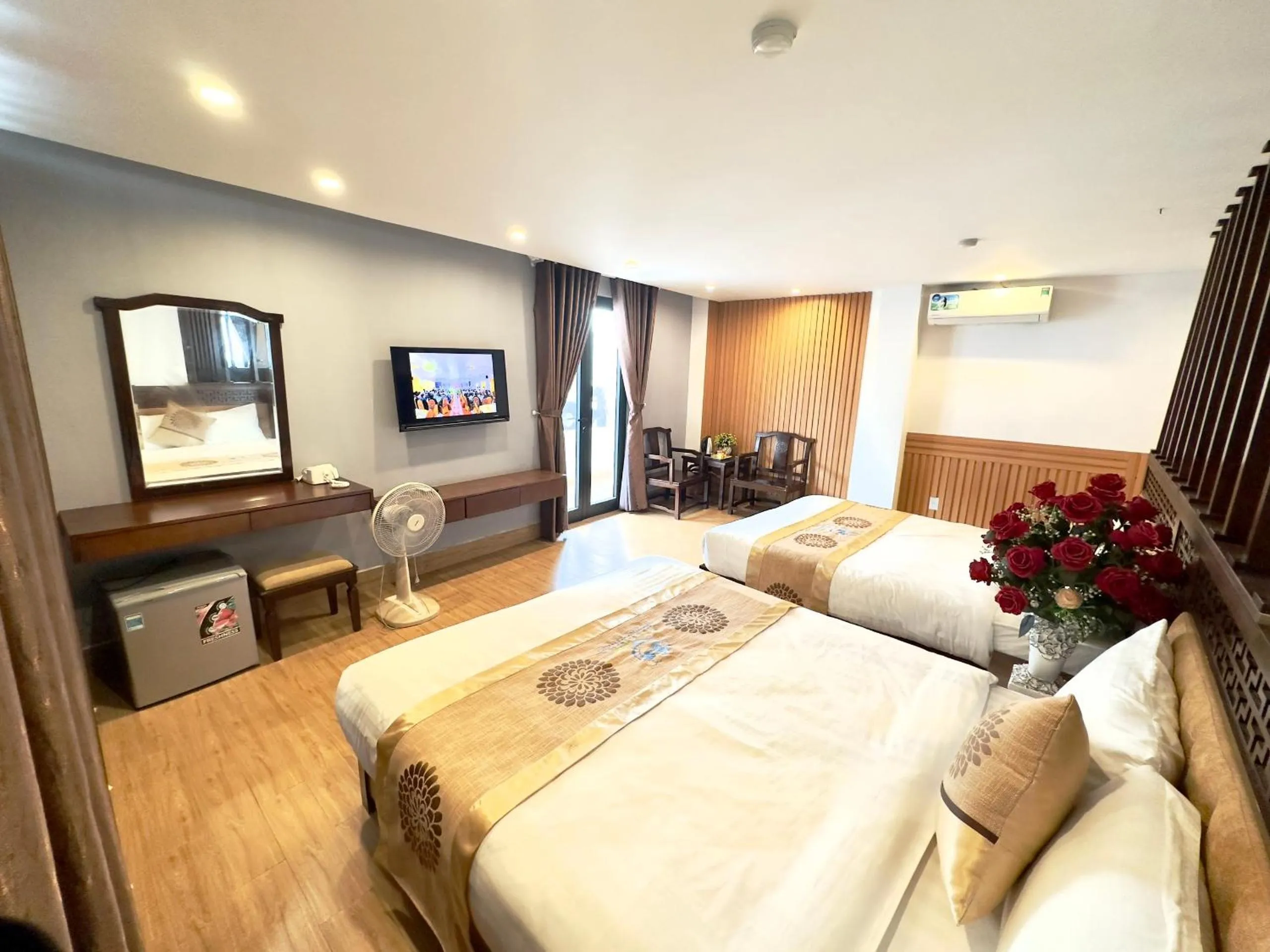 Bed in Romance hotel