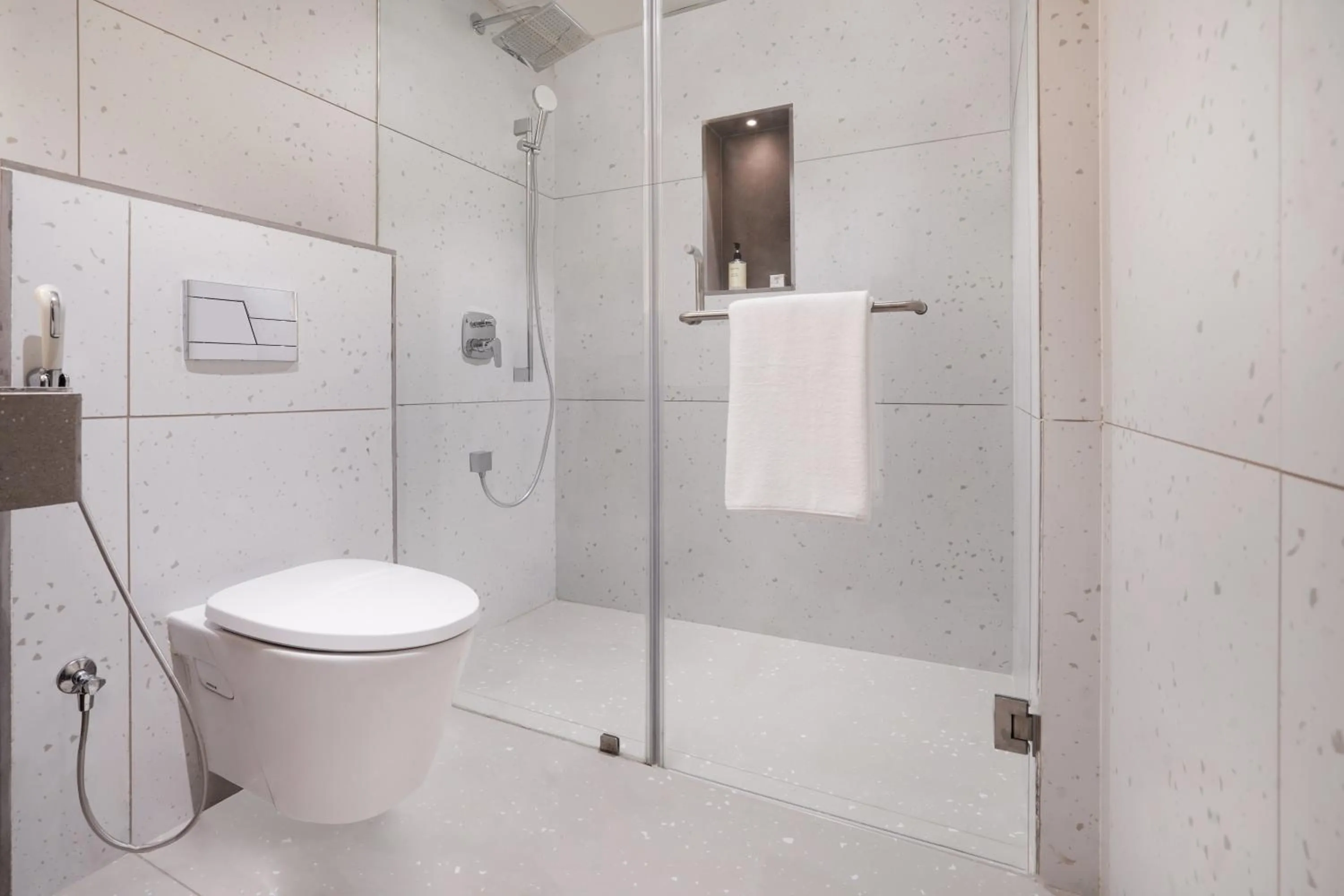 Shower in Lemon Tree Hotel, Rajkot