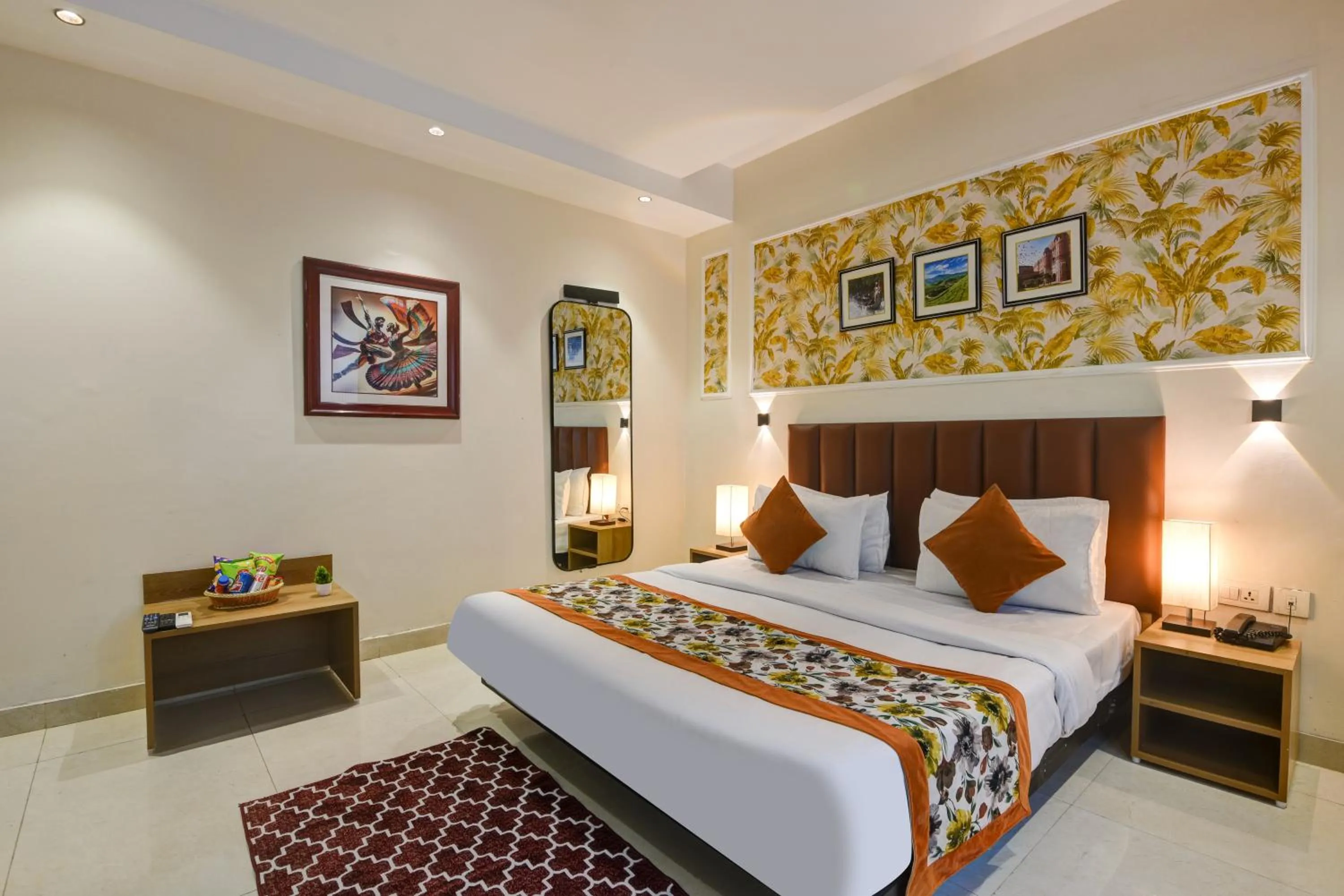 Bed in Qotel Comfort AT Residency Kaushambi Anand Vihar