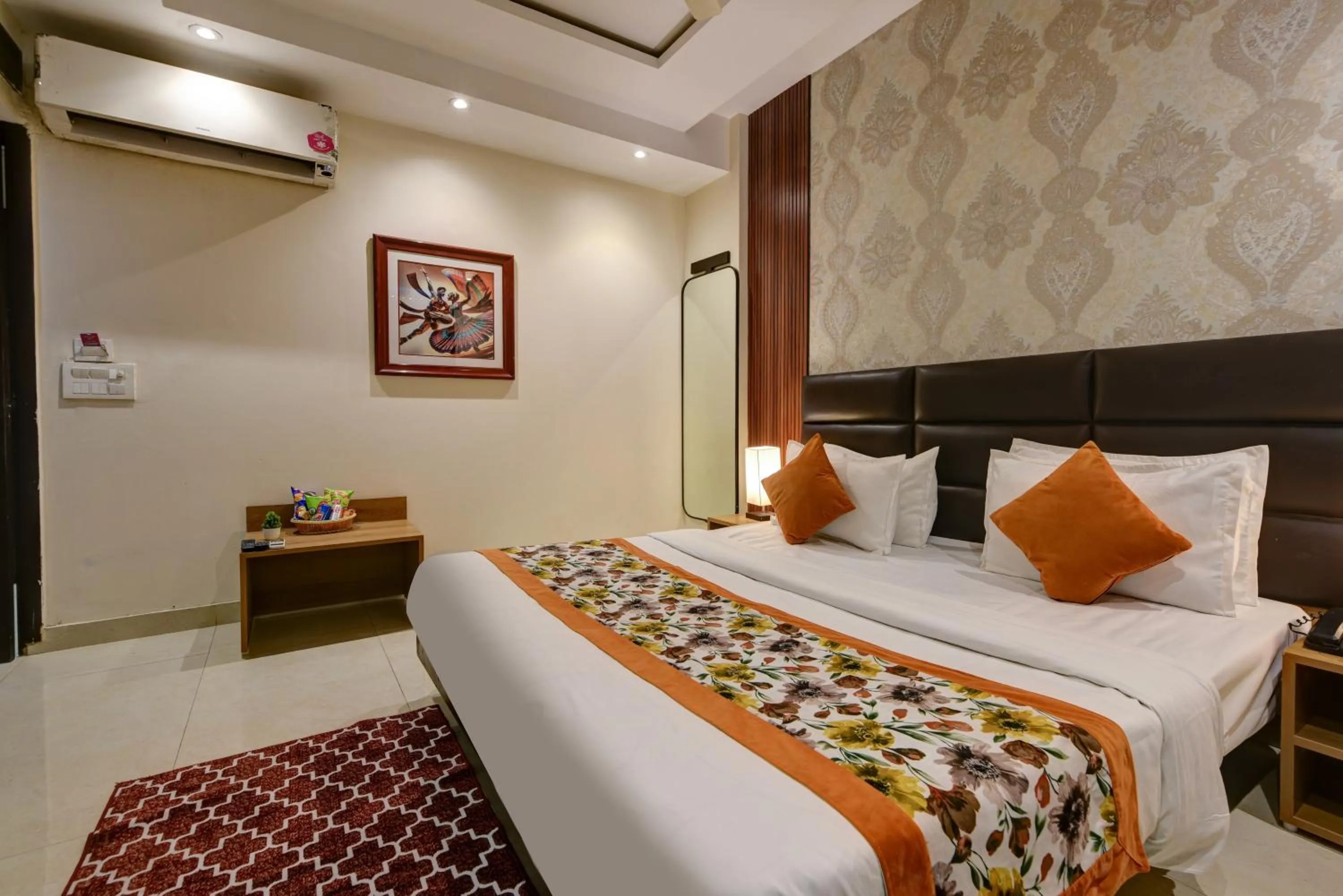 Bed in Qotel Comfort AT Residency Kaushambi Anand Vihar