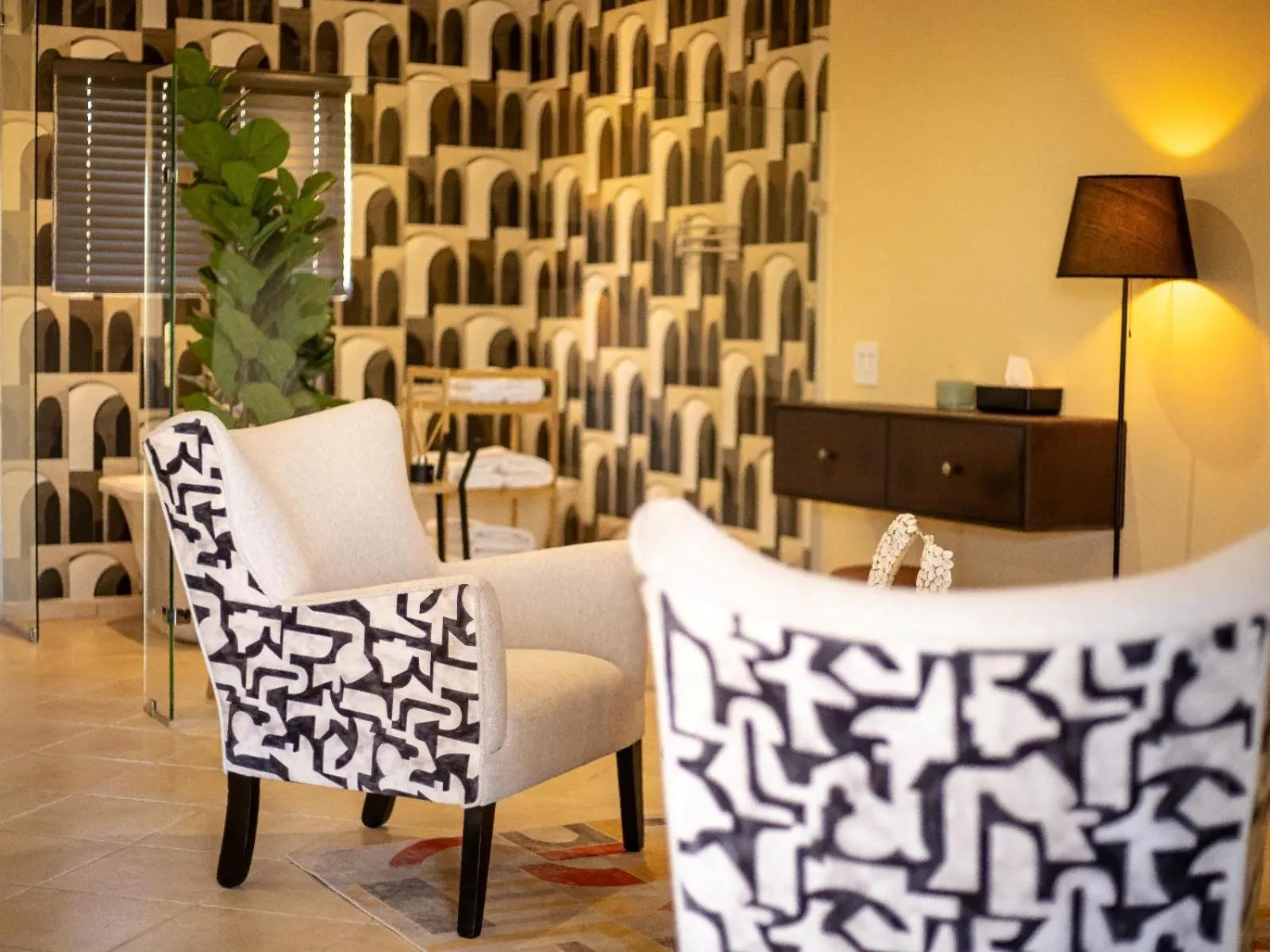 Seating area in Shekinah Lion & Game Lodge