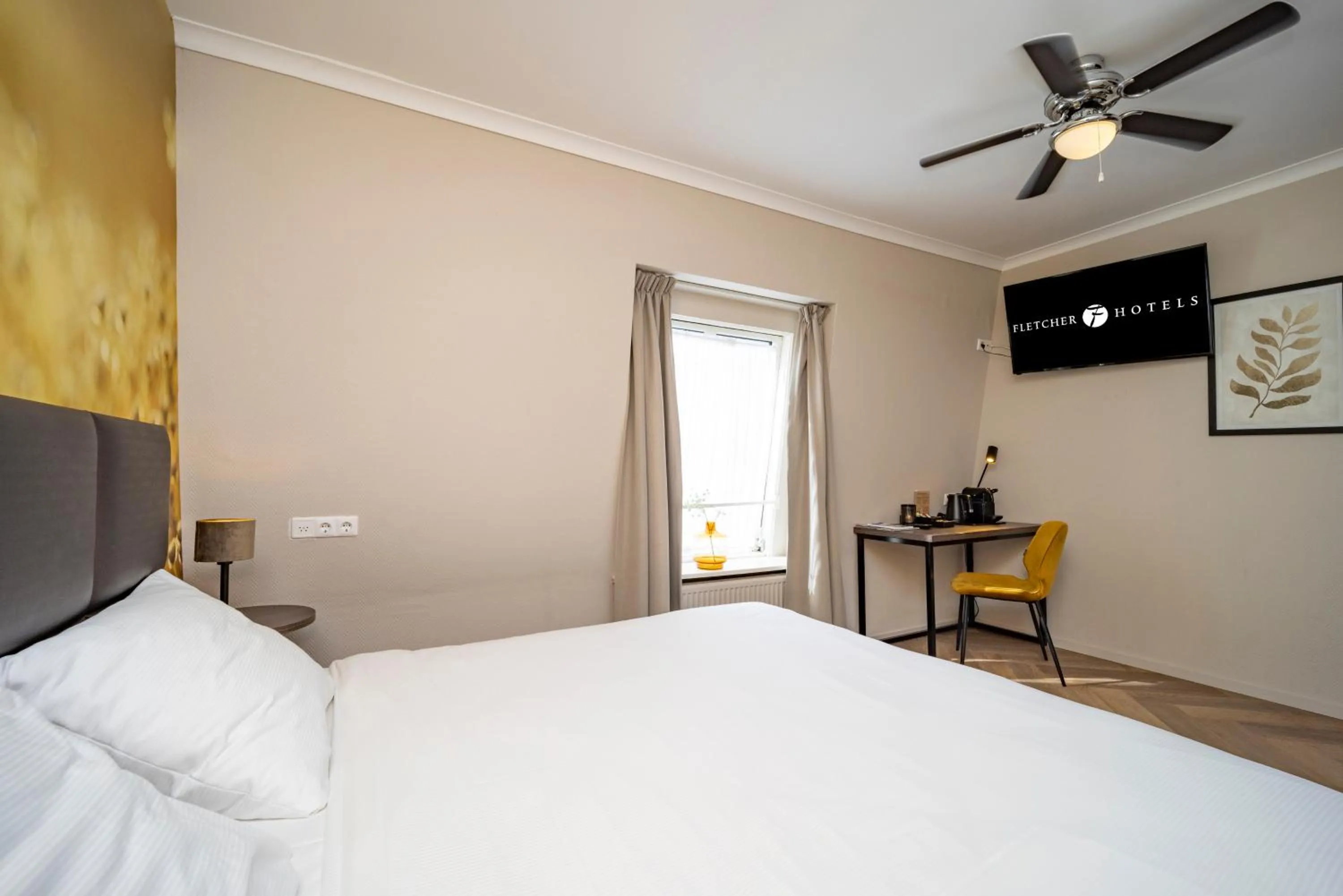 Bedroom, Bed in Fletcher Hotel-Restaurant de Korenbeurs