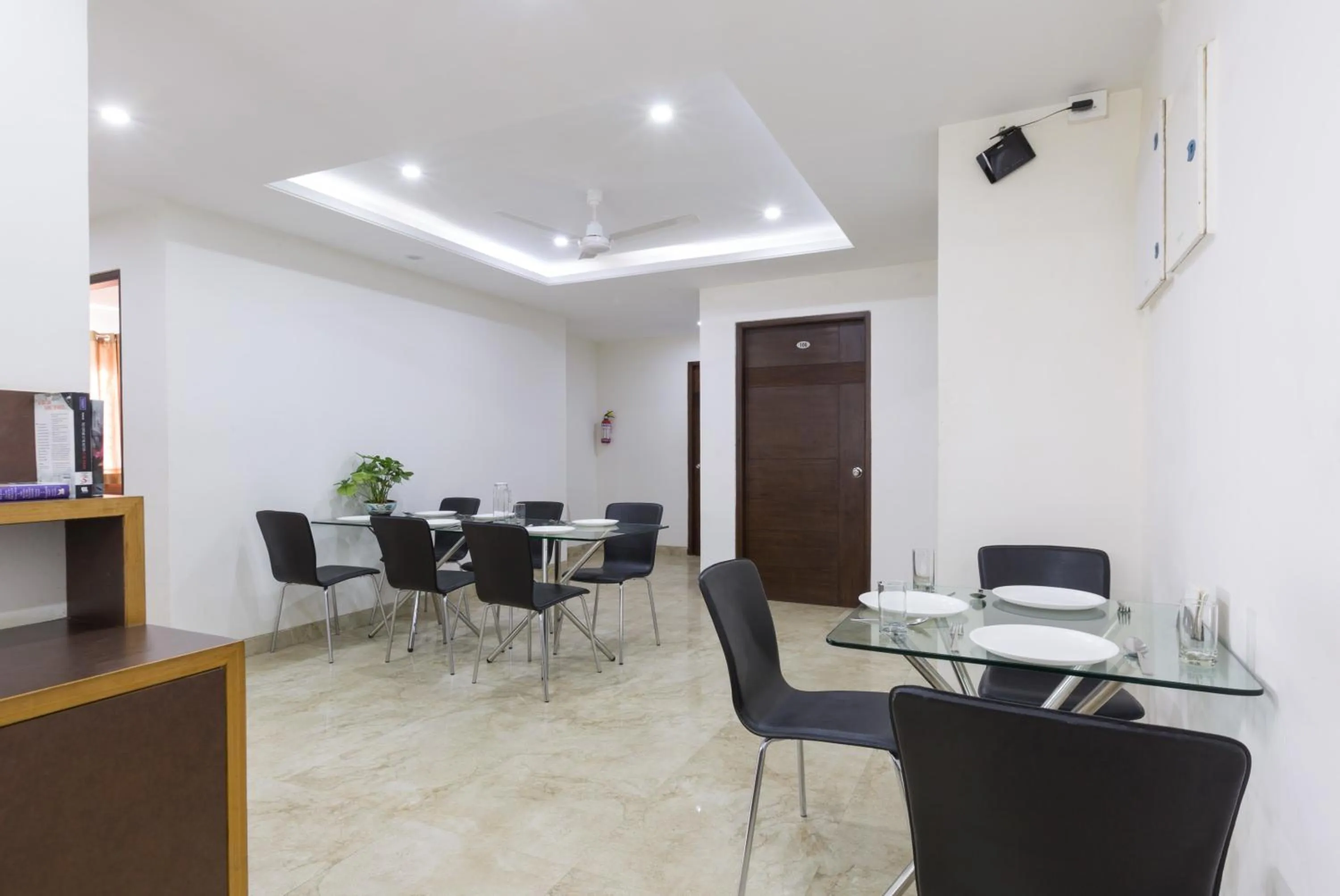 Dining area in Sanctum Suites BEL Road Bangalore