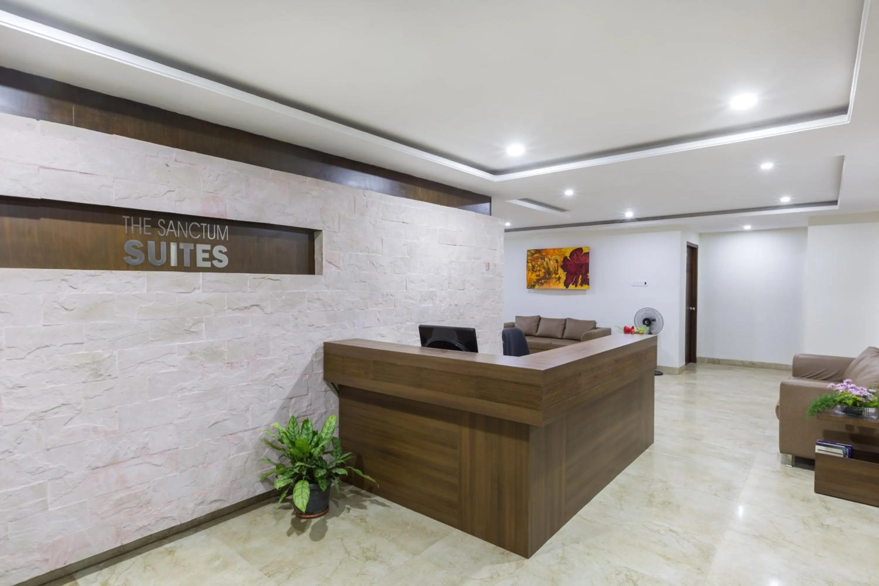 Lobby or reception in Sanctum Suites BEL Road Bangalore