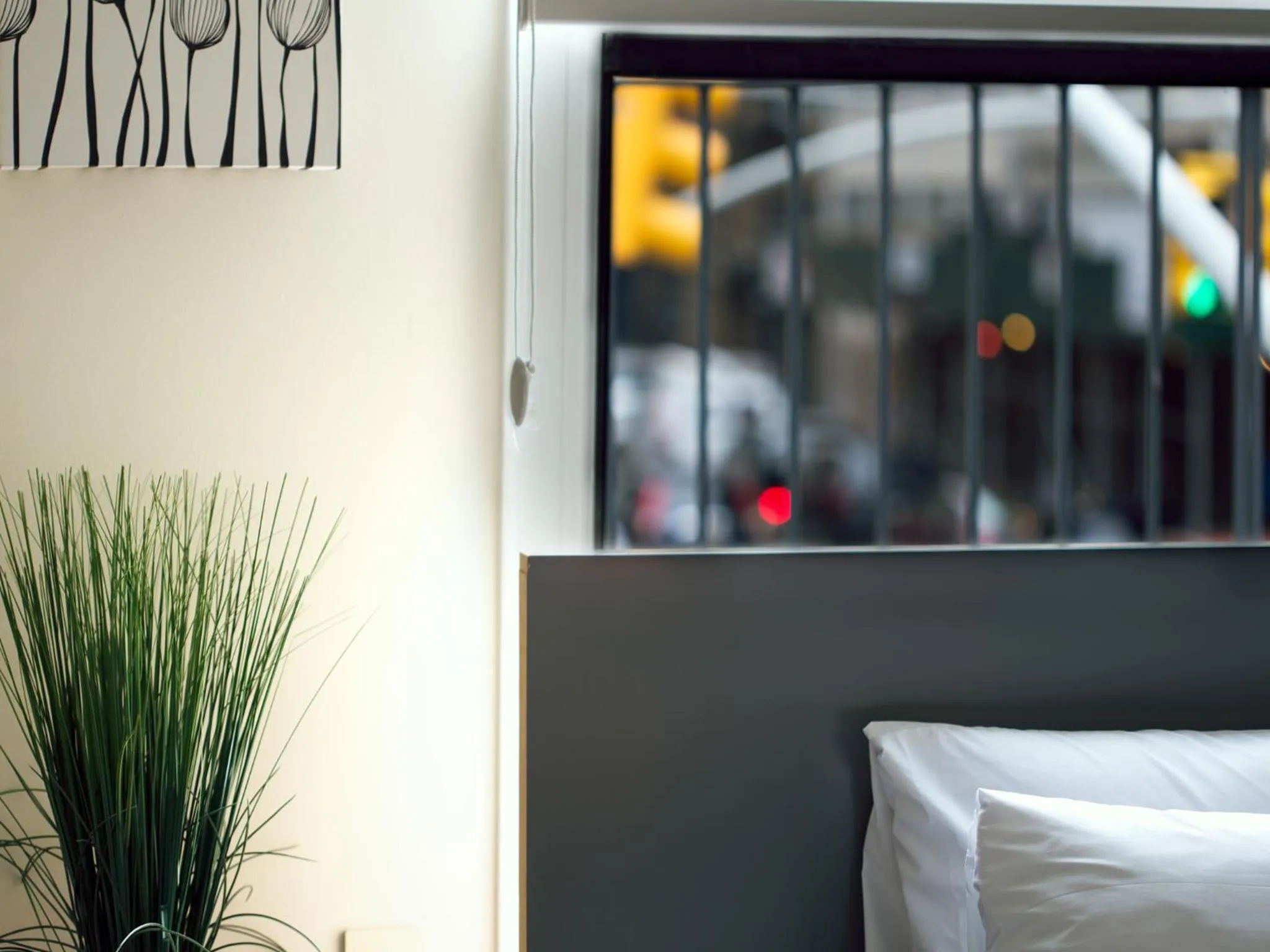Decorative detail, Bed in Midtown West Hotel