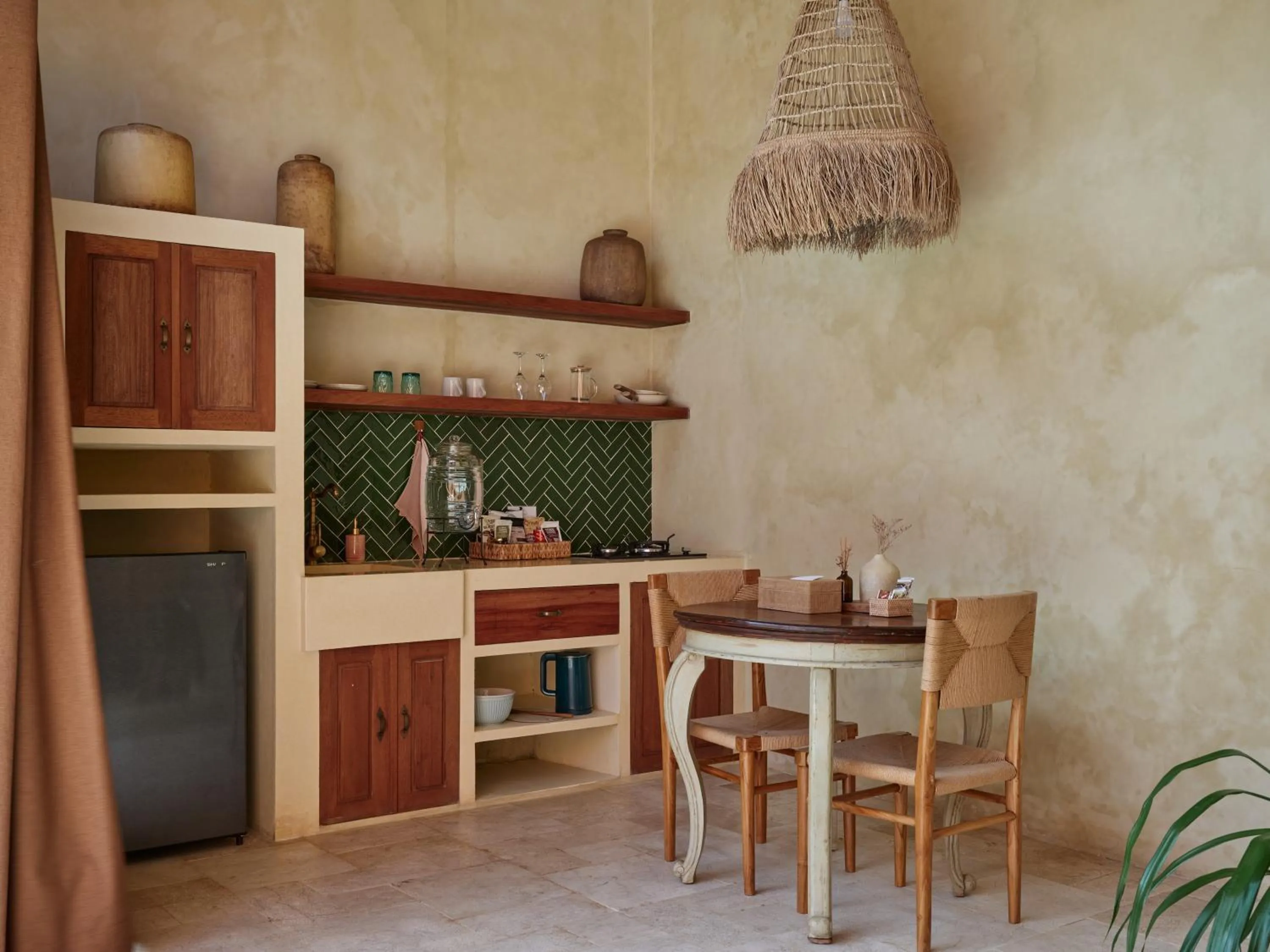 Kitchen or kitchenette in Lina Boutique Villas and Spa