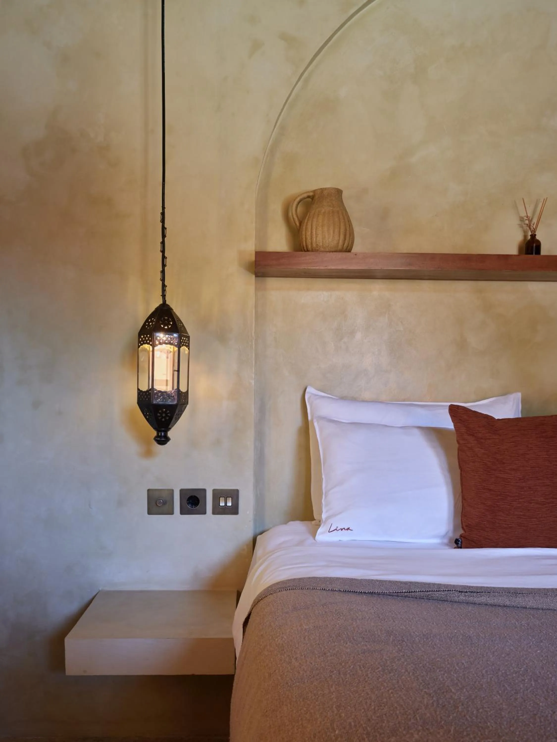 Bed in Lina Boutique Villas and Spa