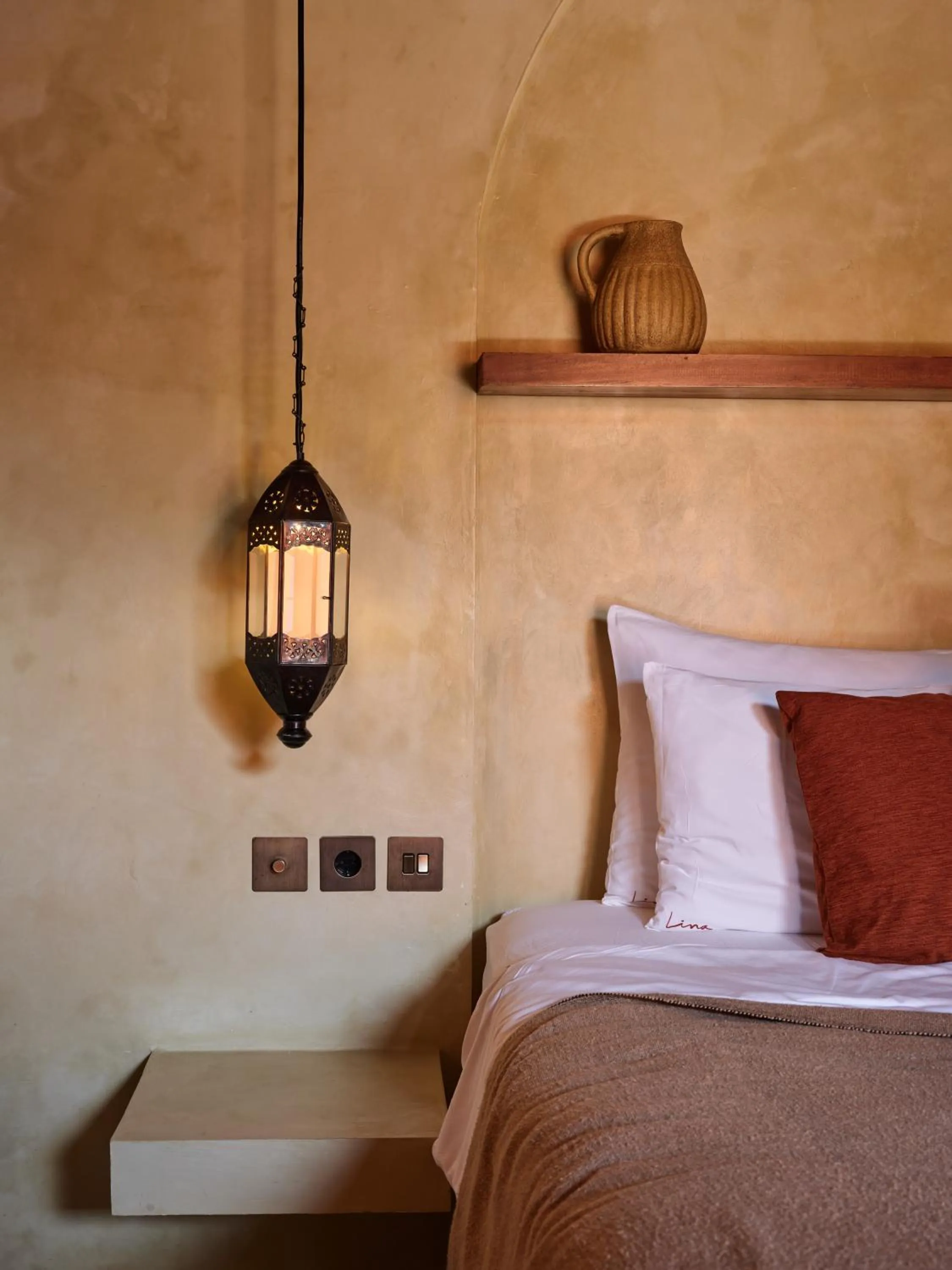 Bed in Lina Boutique Villas and Spa