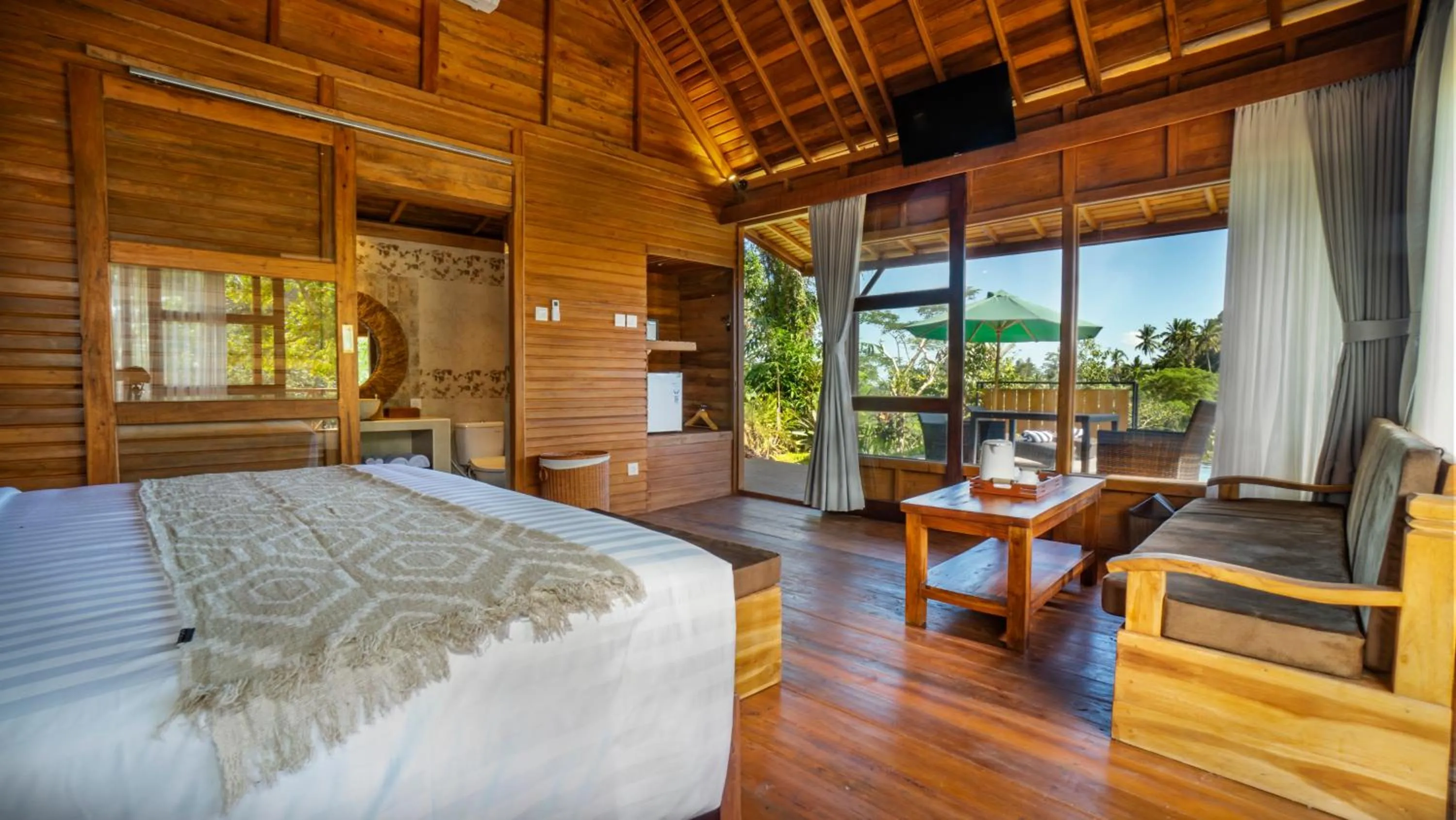 Bed in Anja Villas Ubud