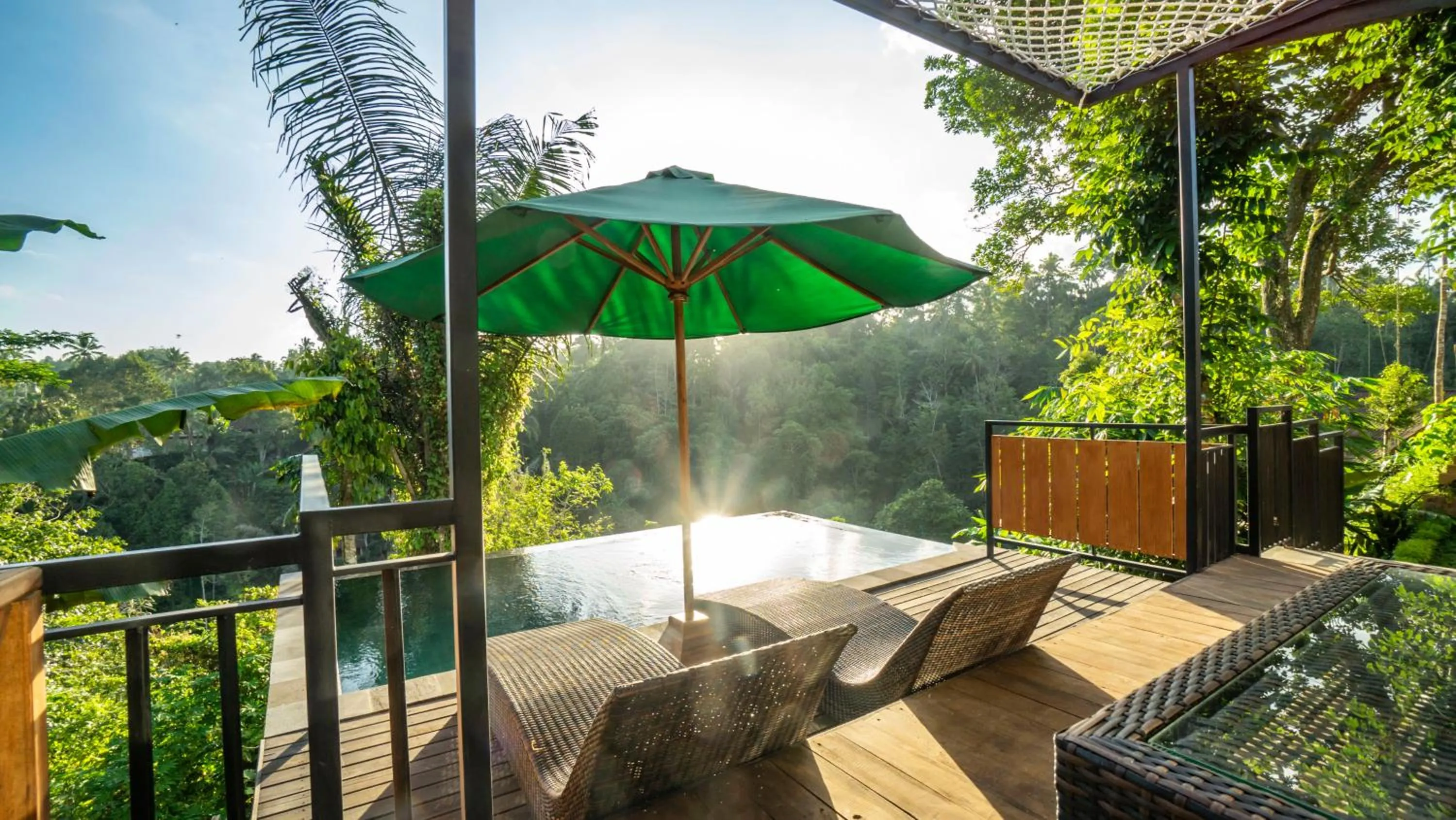 Pool view in Anja Villas Ubud