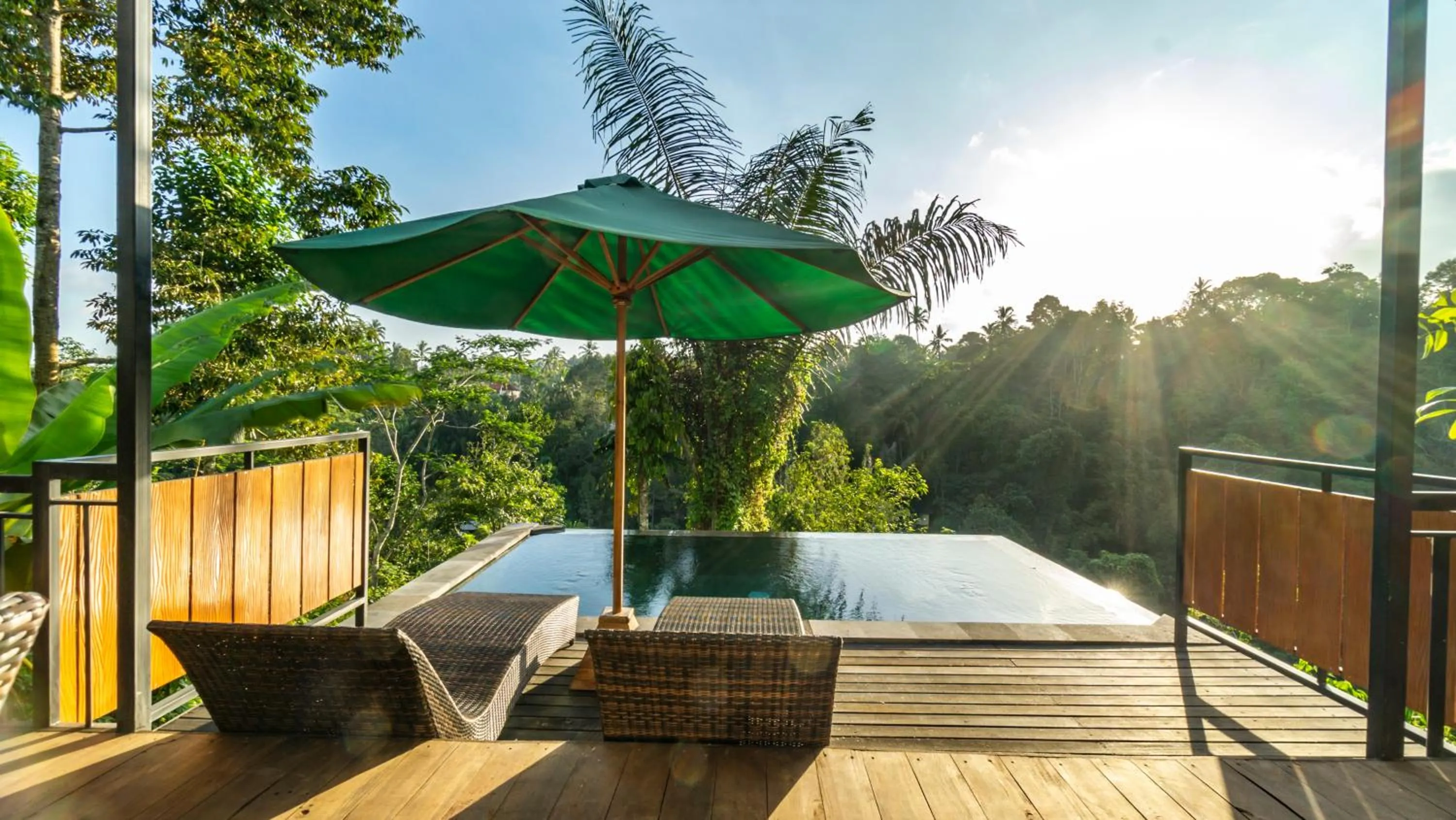 Pool view in Anja Villas Ubud