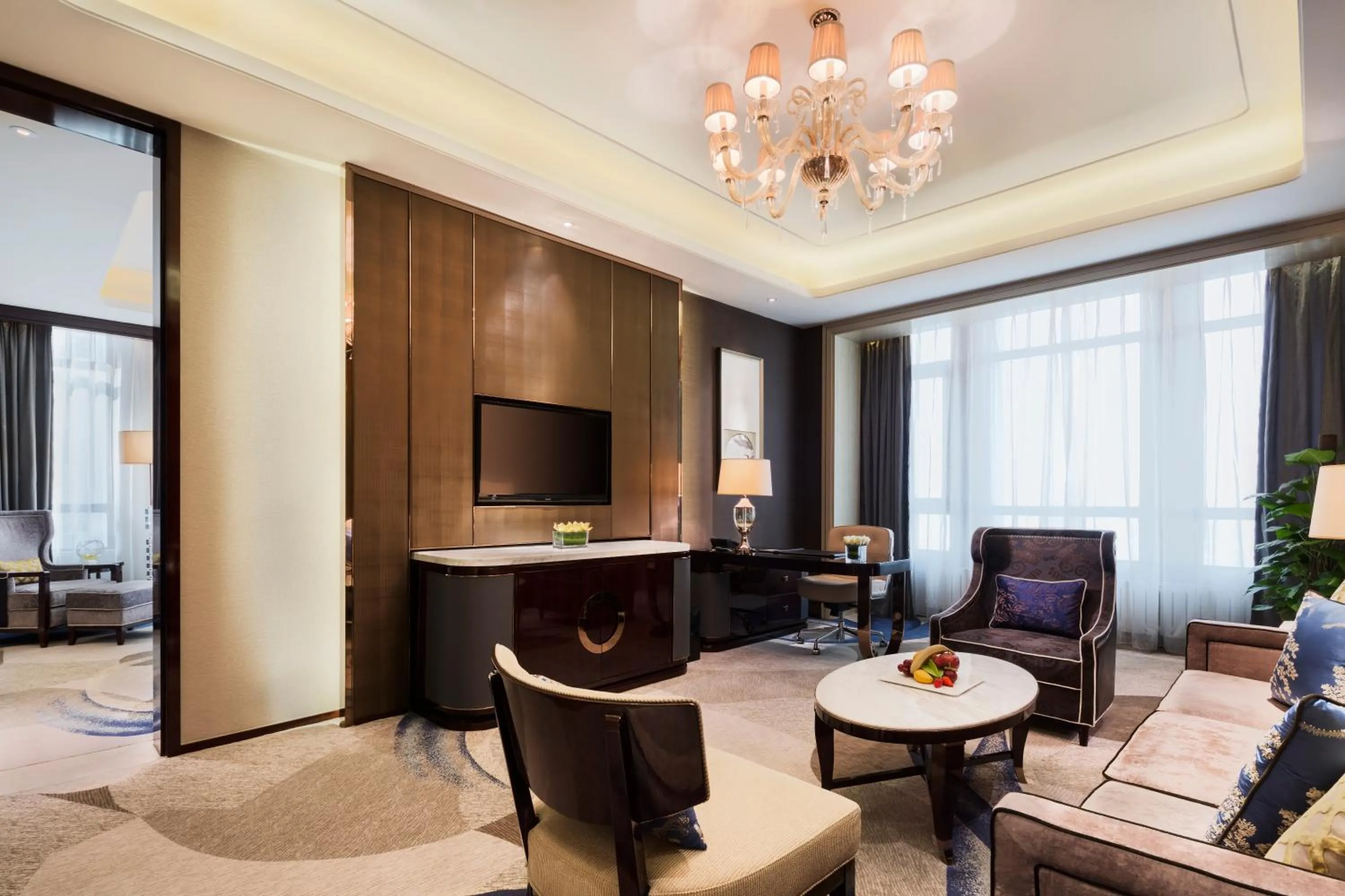 Living room in Wanda Realm Yinchuan