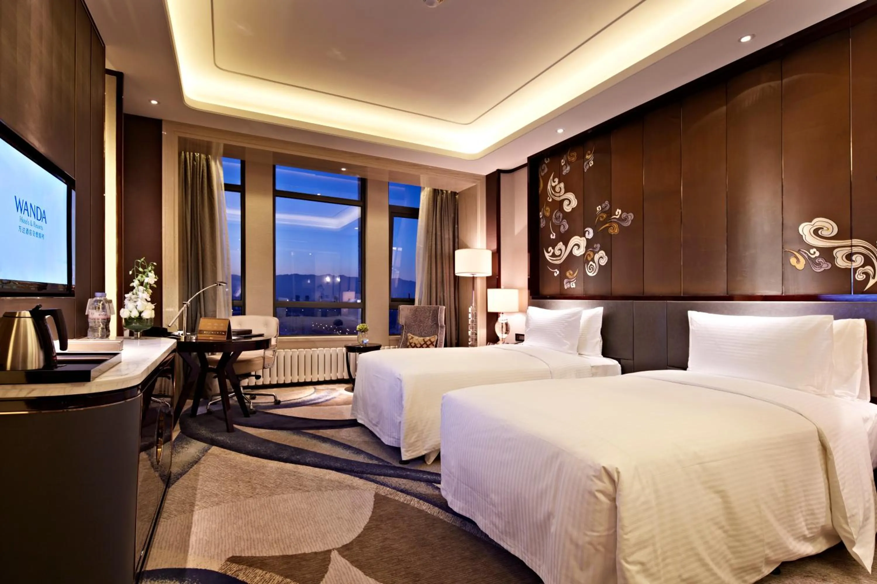 Photo of the whole room, Bed in Wanda Realm Yinchuan