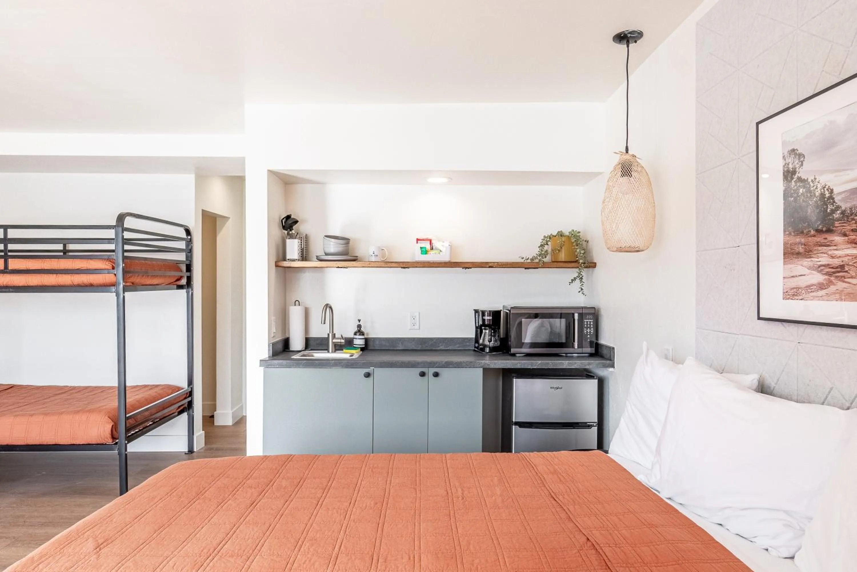 Bed in Casitas at Capitol Reef