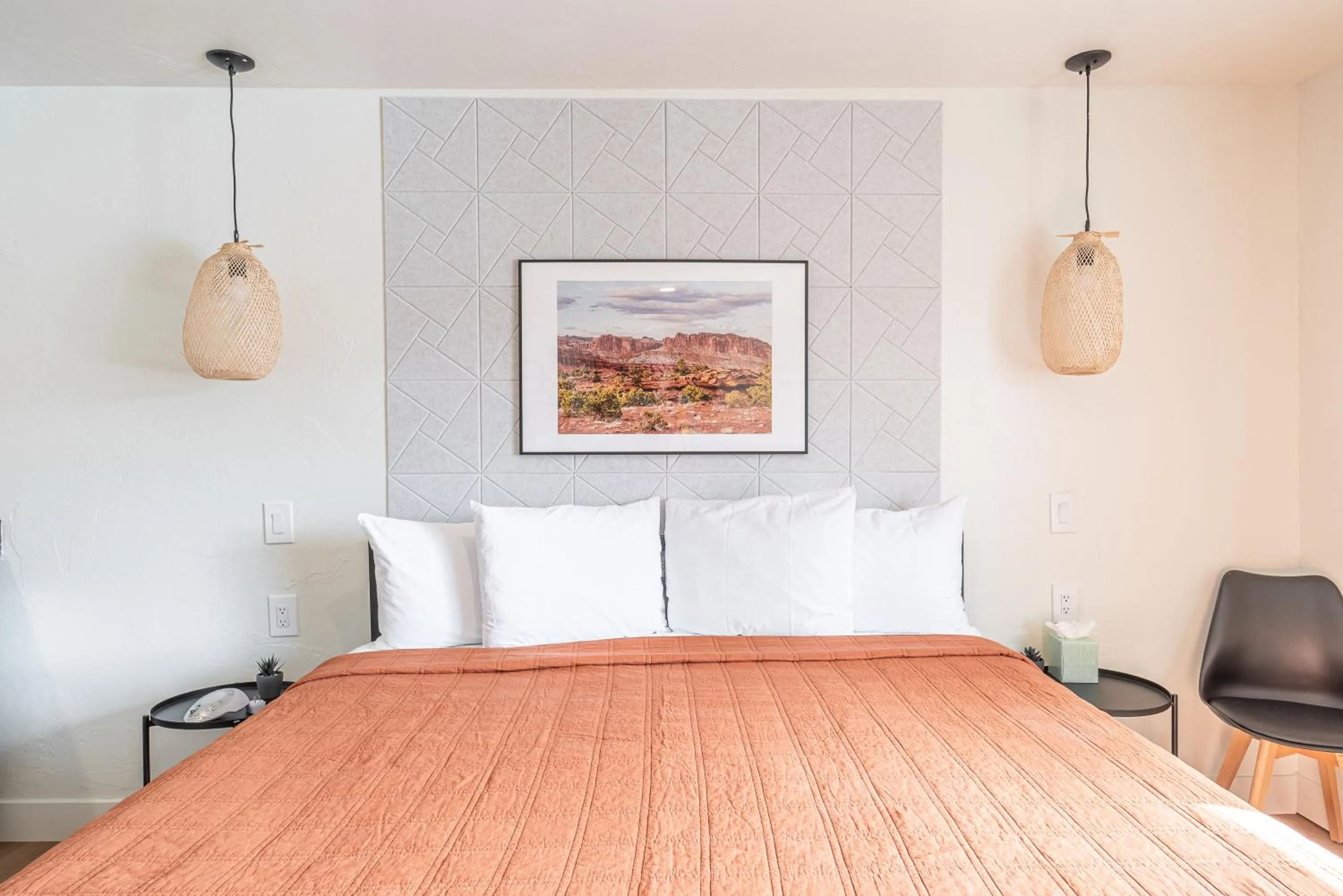 Bed in Casitas at Capitol Reef